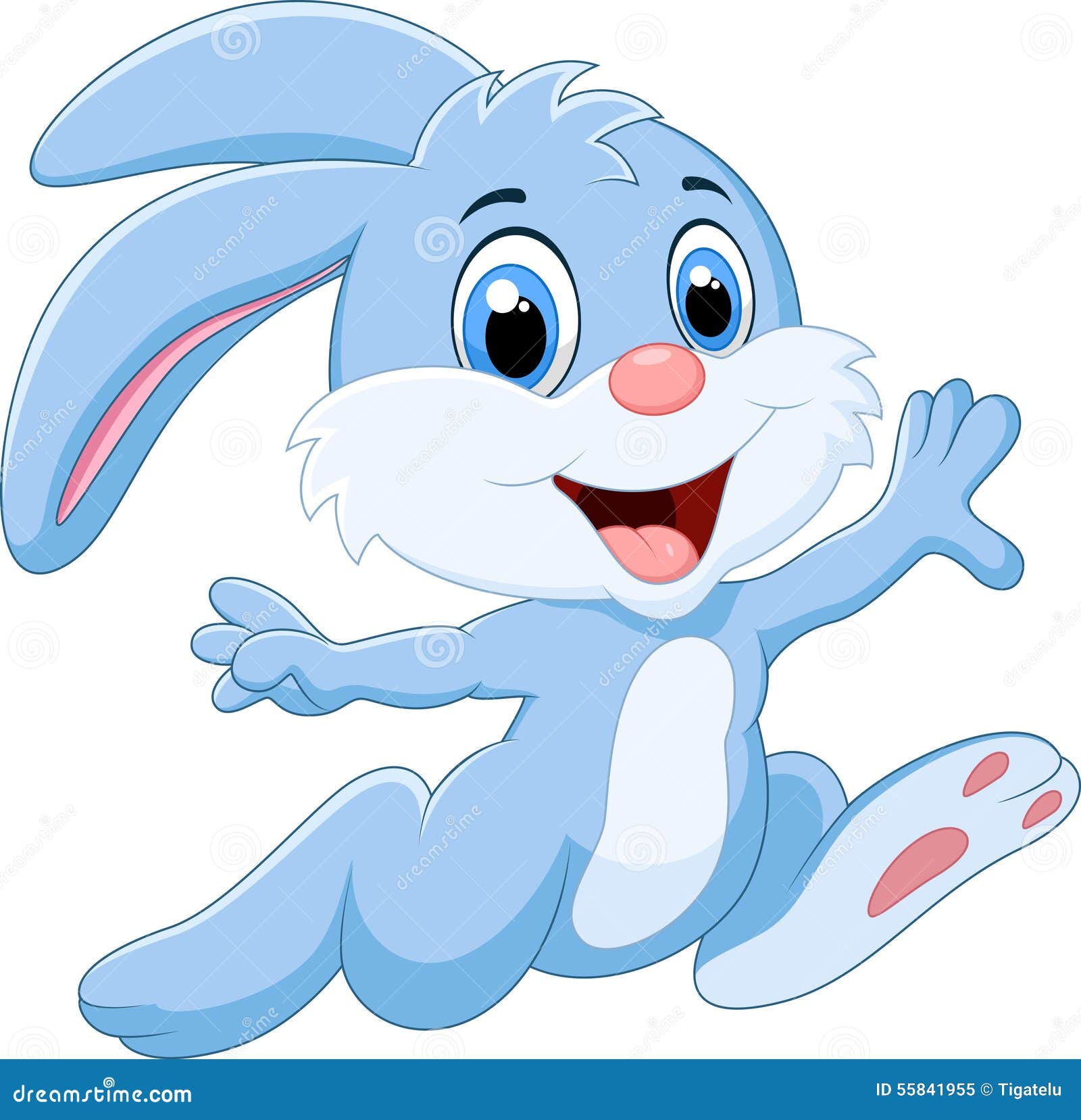 Cartoon Bunny Running and Happy Stock Vector - Illustration of ears, mascot: 55841955 Cartoon Bunny Running and Happy Stock Vector - Illustration of ears, mascot: 55841955