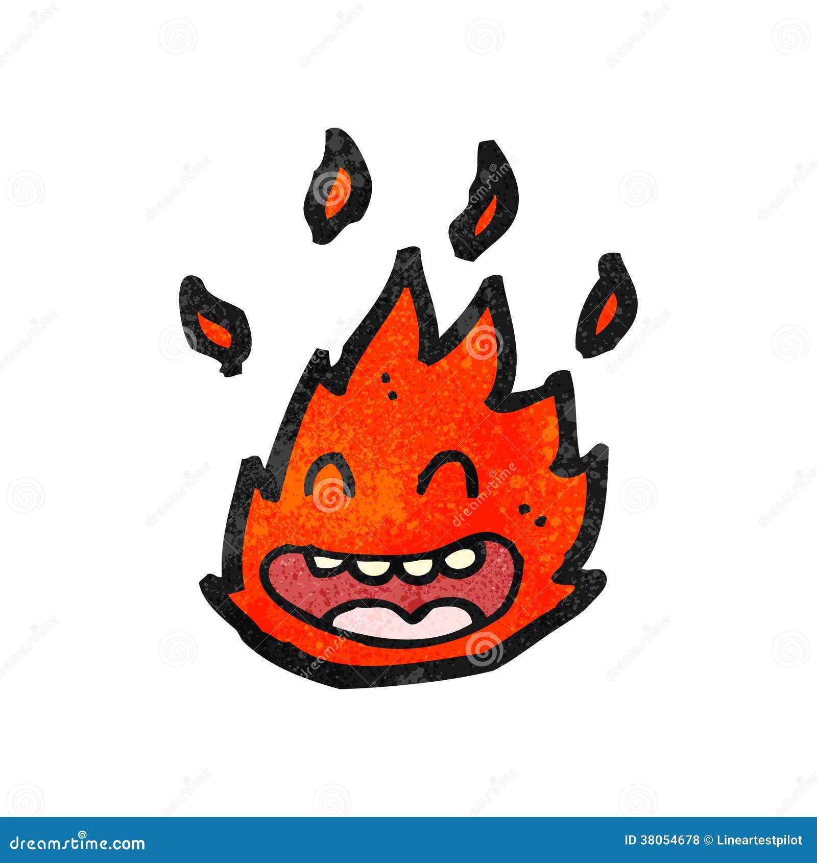 Cartoon burning fire stock vector. Illustration of hand - 38054678