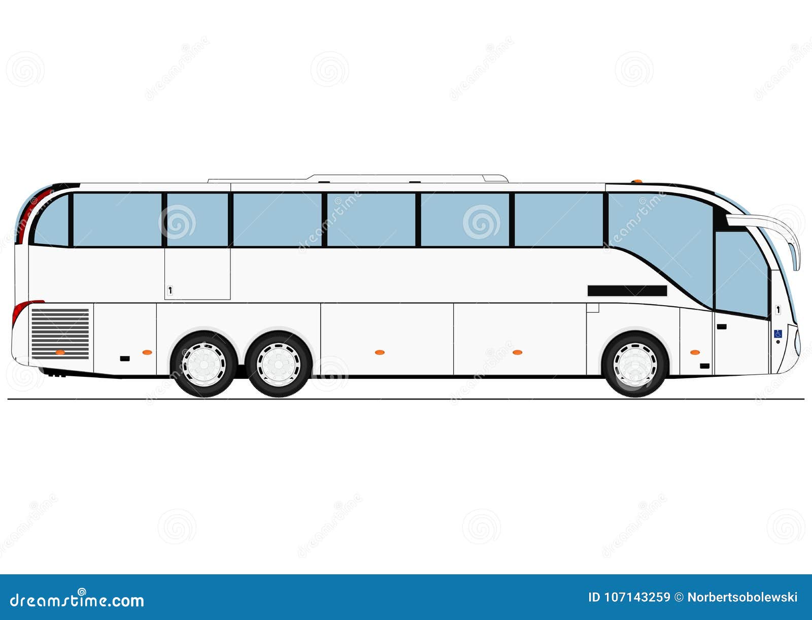Cartoon bus coach. stock vector. Illustration of holiday - 107143259
