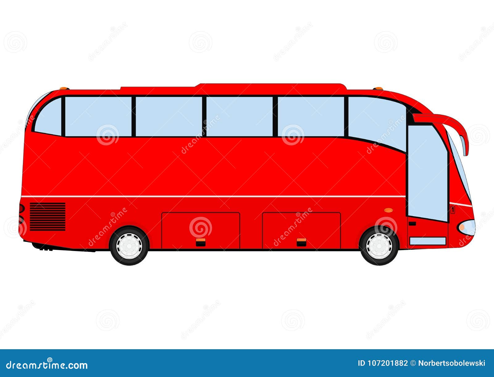 Cartoon coach bus. stock vector. Illustration of autobus - 107201882