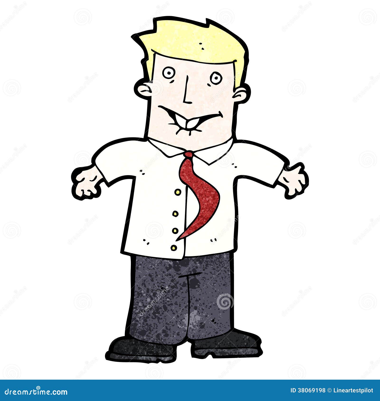 Cartoon Business Man Shrugging Shoulders Stock Vector - Illustration of