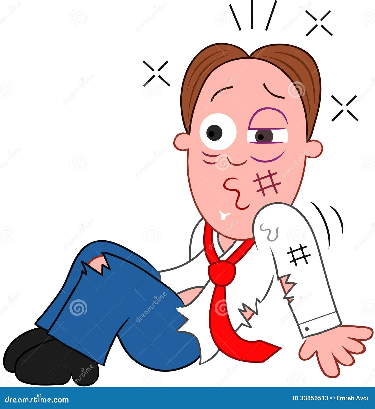 Cartoon Businessman Badly Injured Stock Photos - Image: 33856513