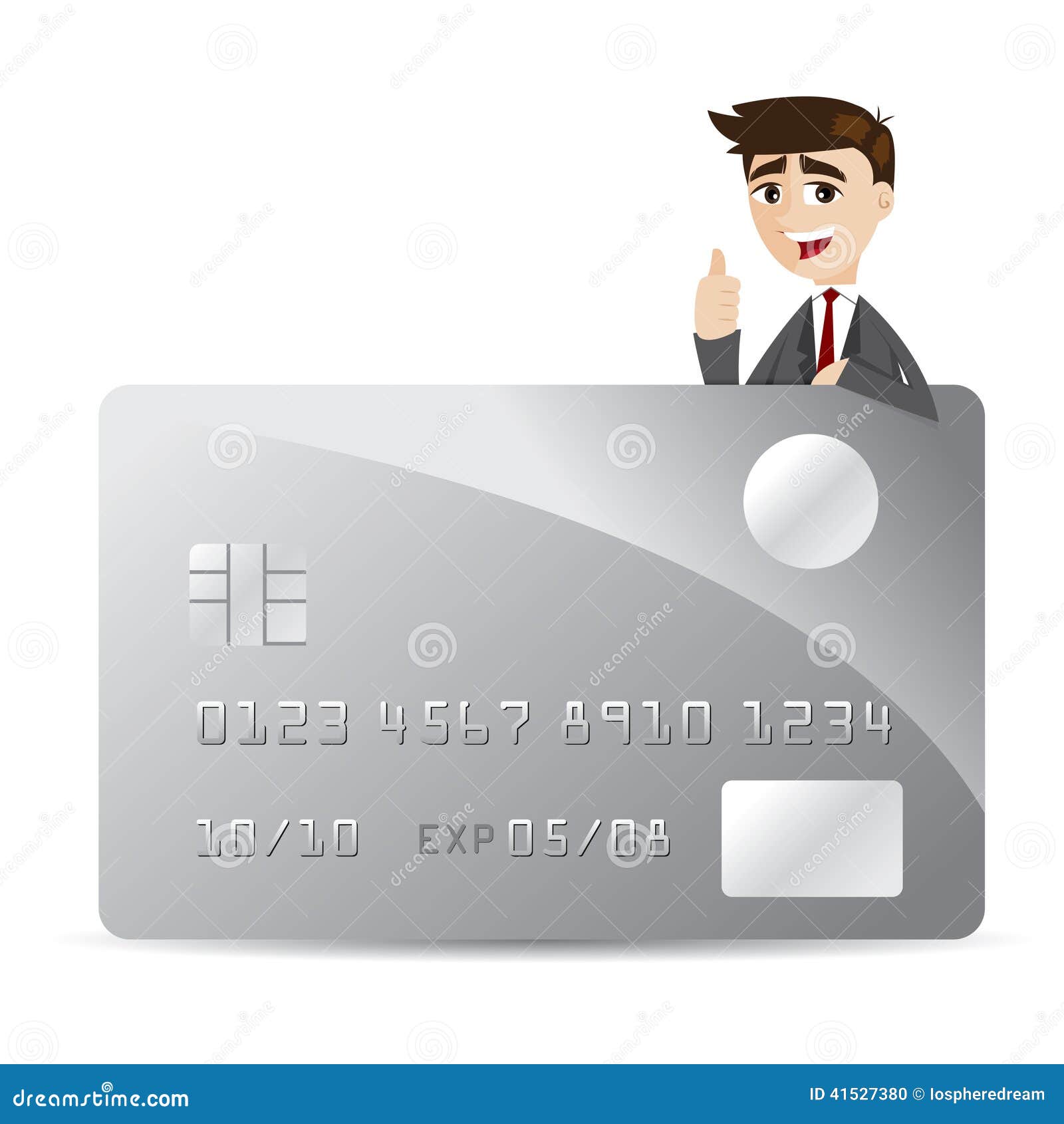 Cartoon Businessman with Credit Card Stock Vector - Illustration of