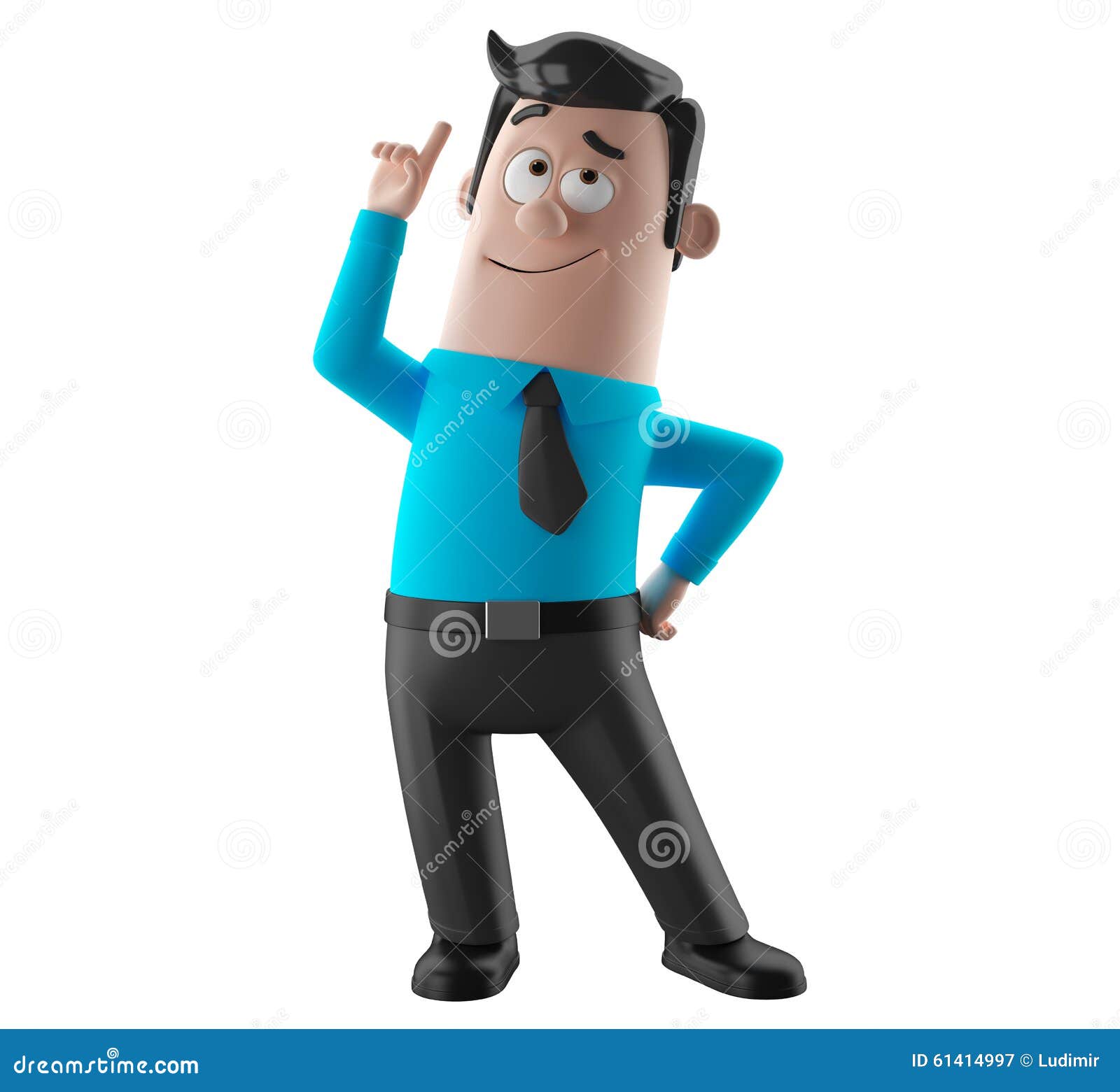 Download Cartoon Businessman 3D Office Man In Suit And Tie Stock ...