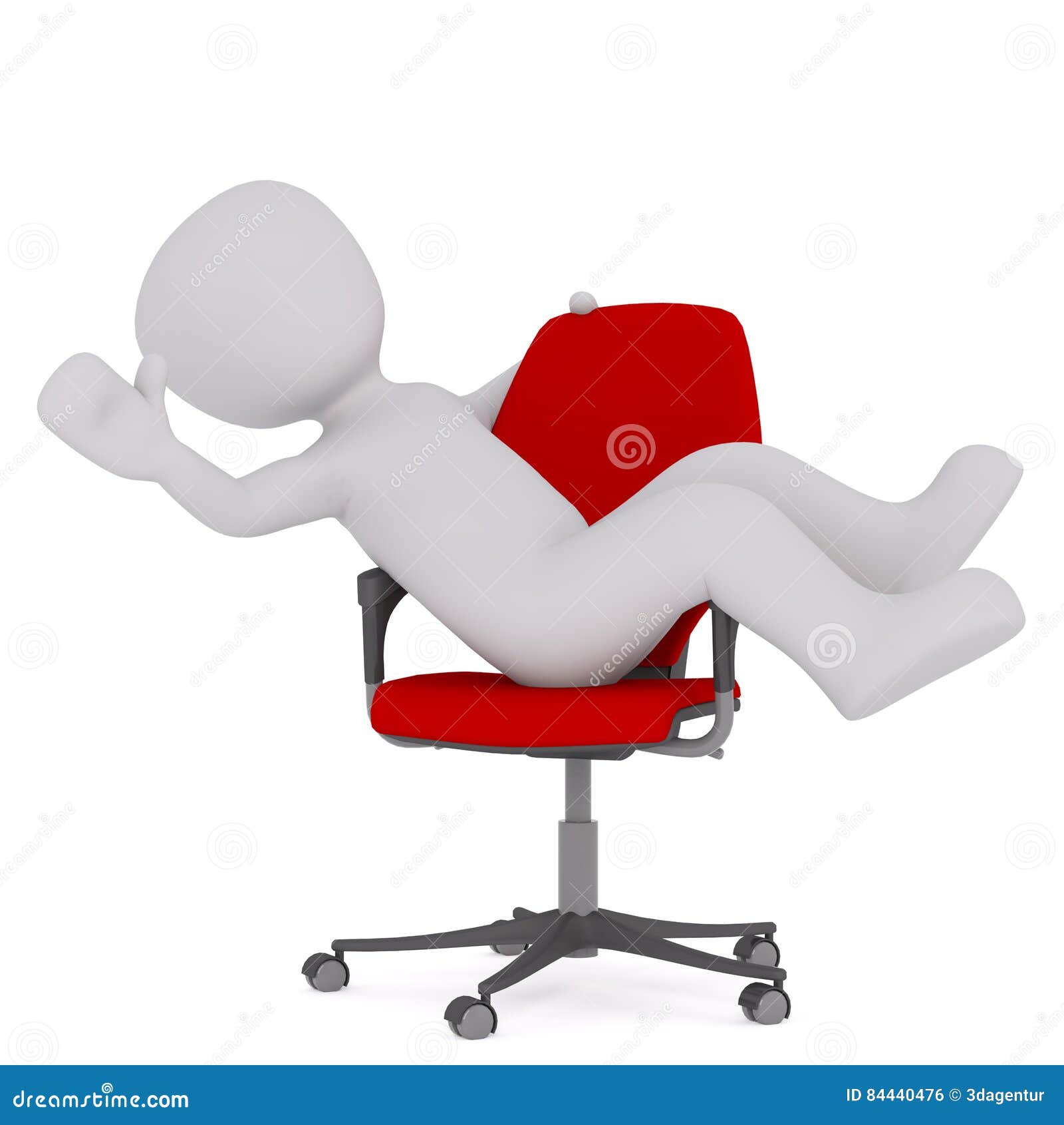 Cartoon Businessman Reclining In Red Office Chair Stock Illustration Illustration Of Character Seat 84440476