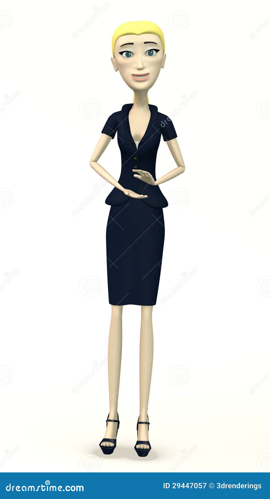 Cartoon Businesswoman - Clapping Stock Illustration - Illustration of ...