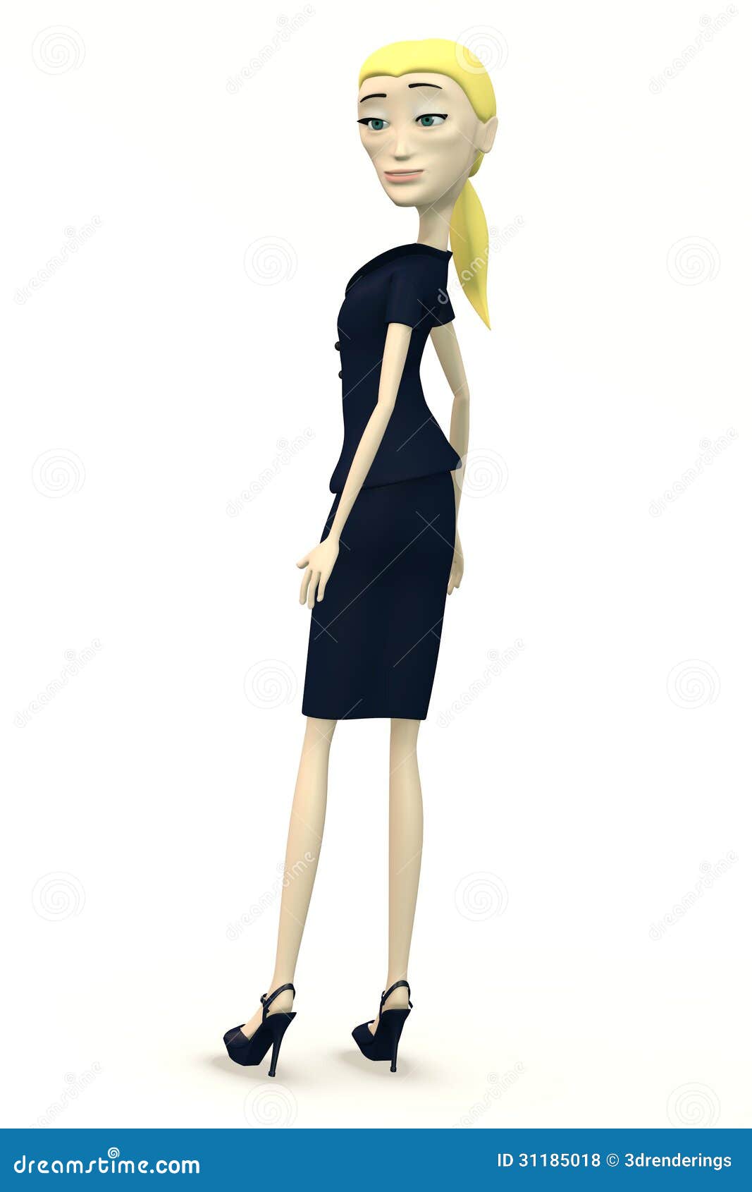 Cartoon businesswoman - stock illustration. Illustration of seduction ...