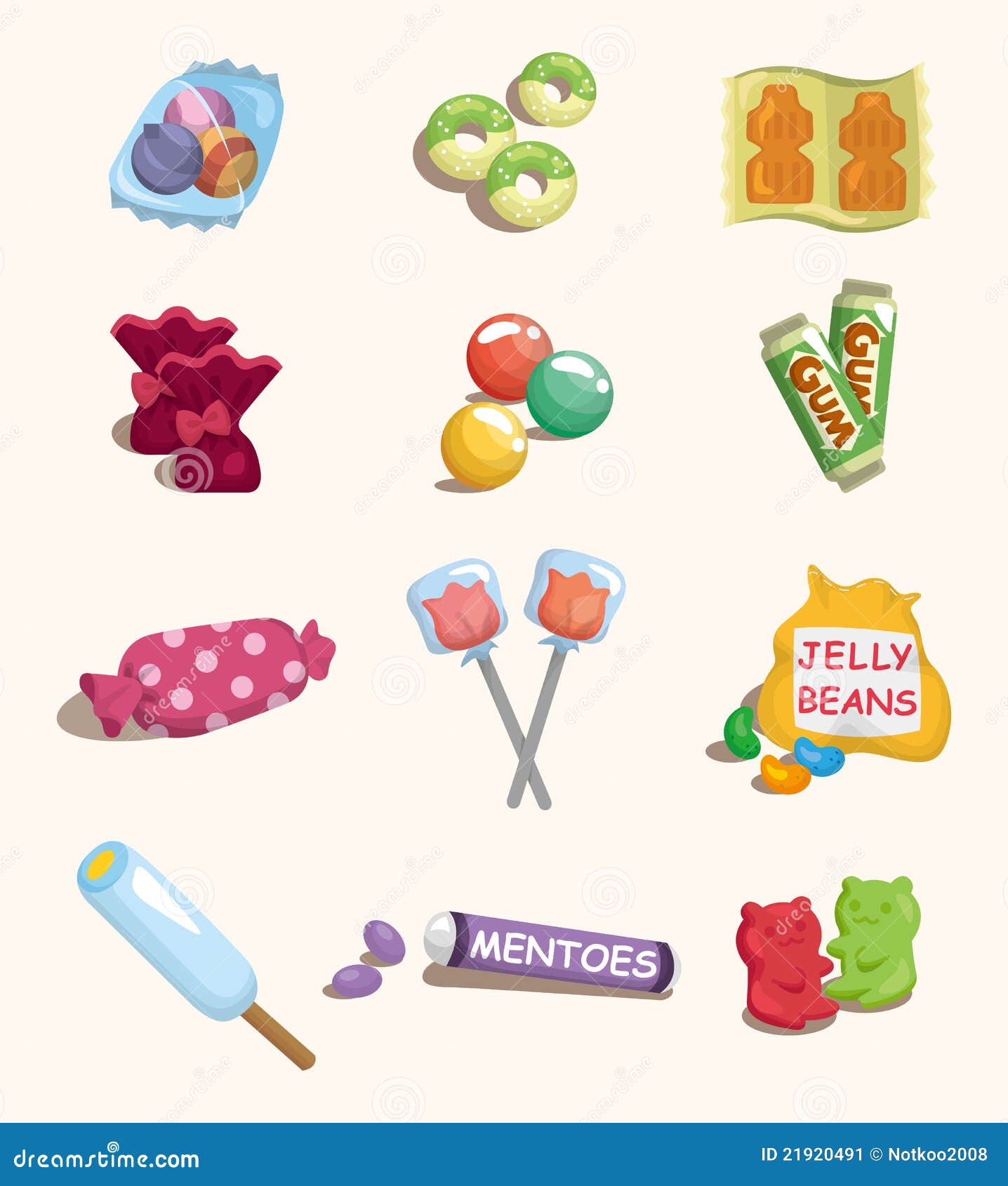 Cartoon candy icon stock vector. Image of comic, candy - 21920491