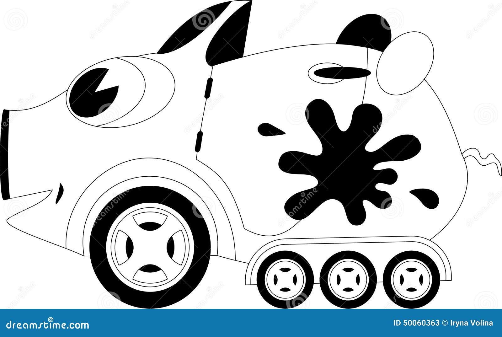 Cartoon car stock vector. Illustration of expression 50060363