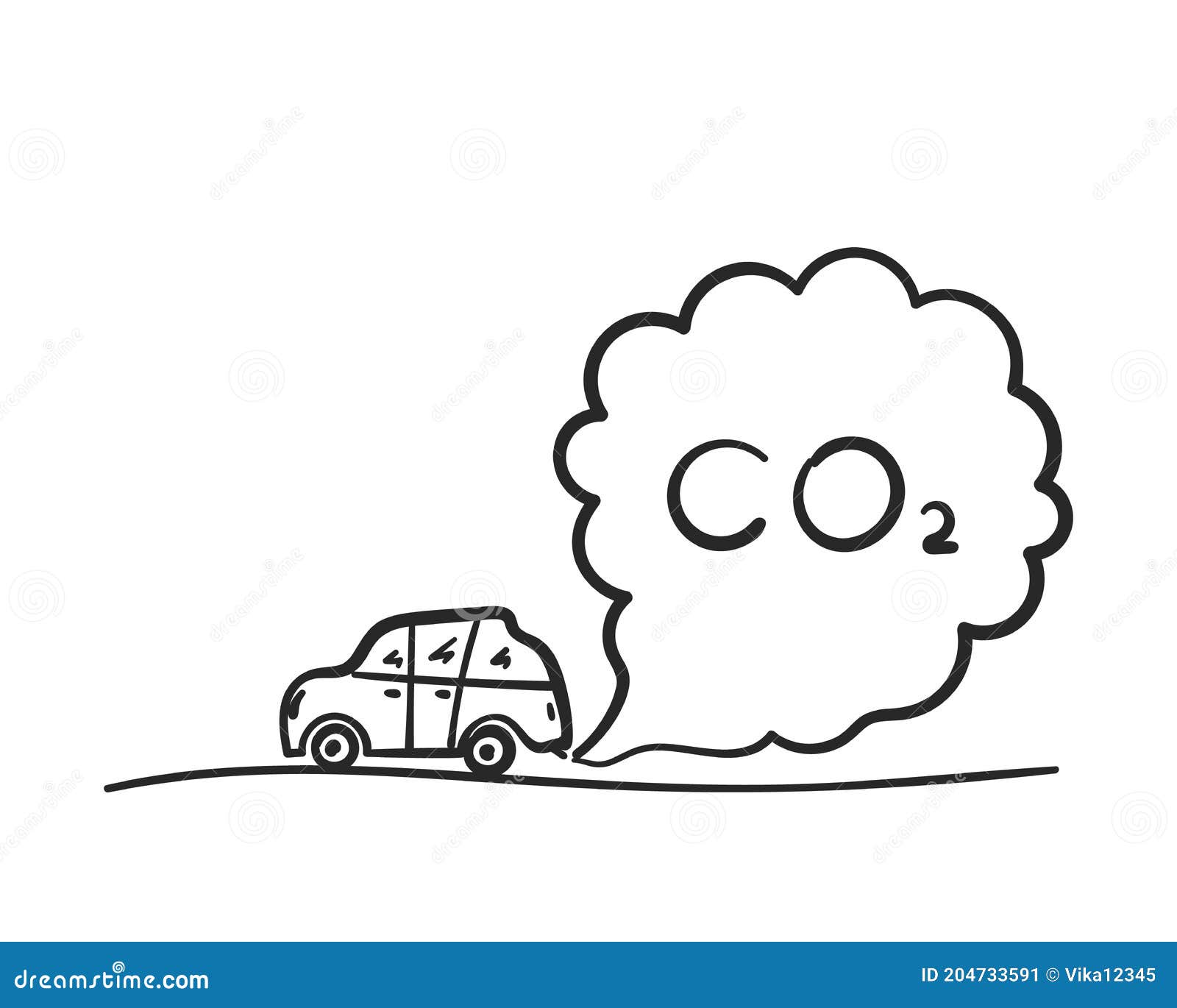 Cartoon Car Blowing Exhaust Fumes, Doodle CO2 Smoke Cloud Coming from  Automobile into Air, Environmental Concept Stock Vector - Illustration of  doodle, ecology: 204733591