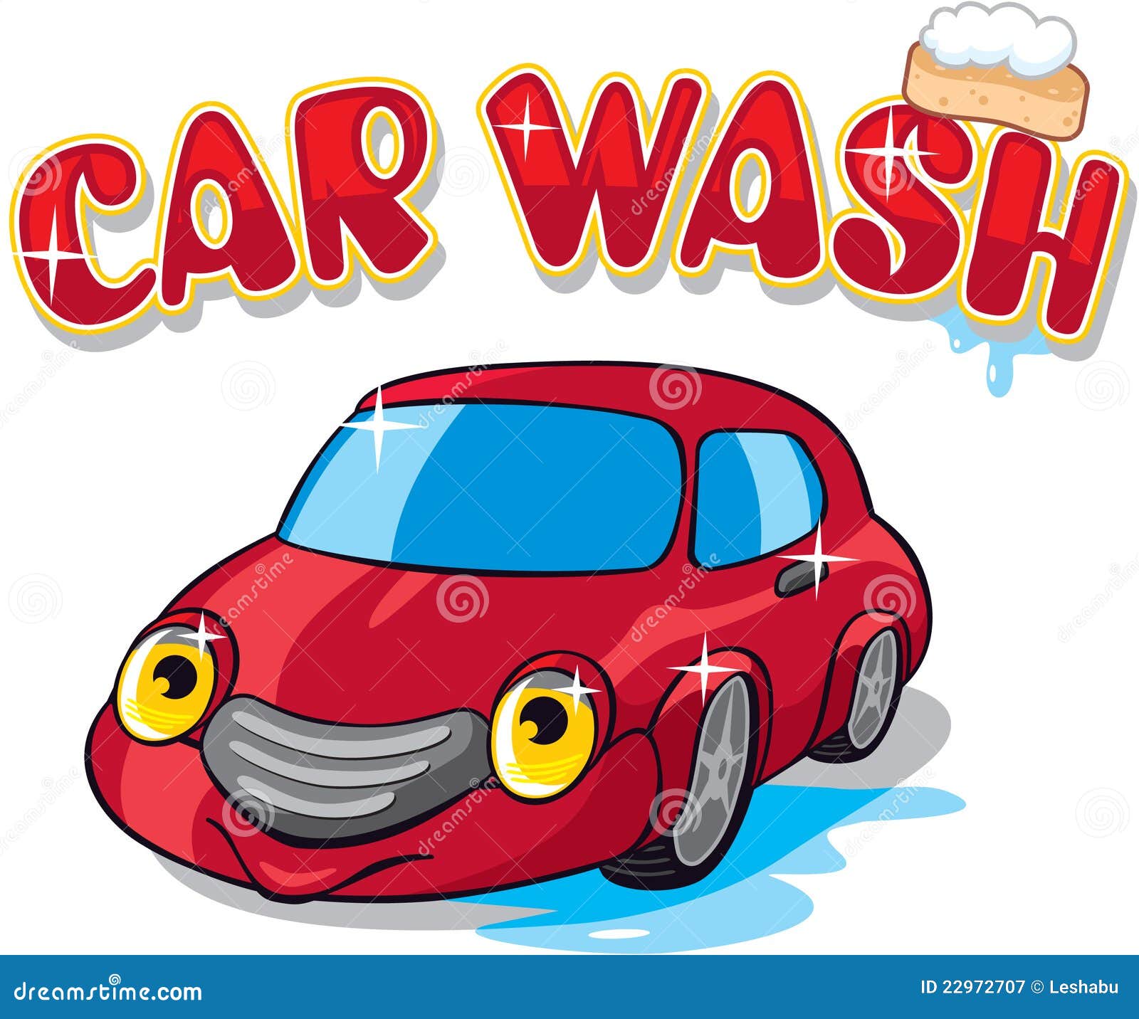Cartoon Car with Car Wash Sign Stock Vector - Illustration of travel, creativity: 22972707 Cartoon Car with Car Wash Sign Stock Vector - Illustration of travel, creativity: 22972707