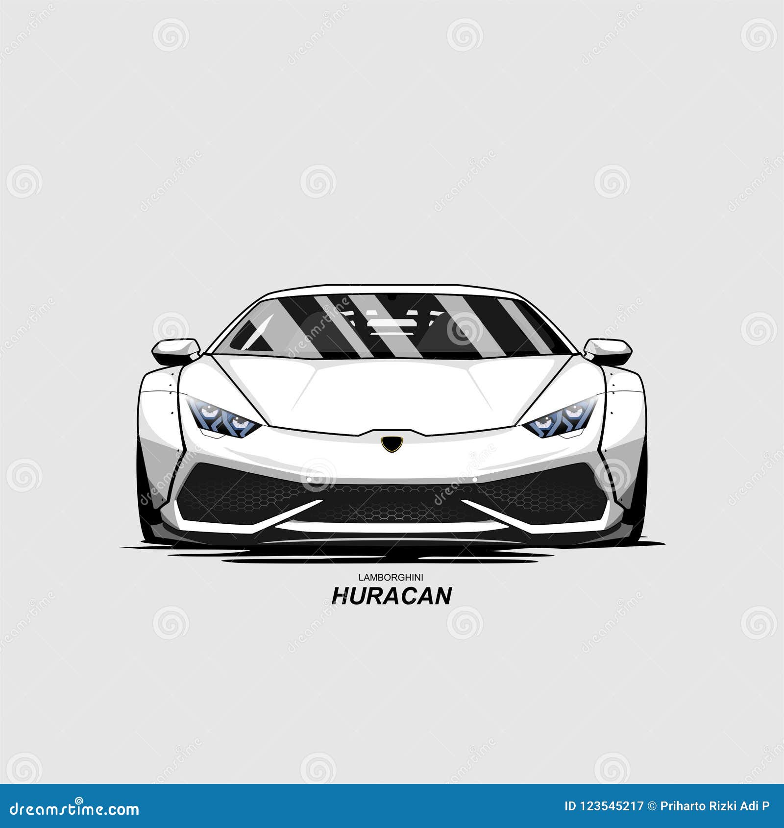 Cartoon Car Lamborghini Huracan Stock Vector - Illustration of background,  supercar: 123545217