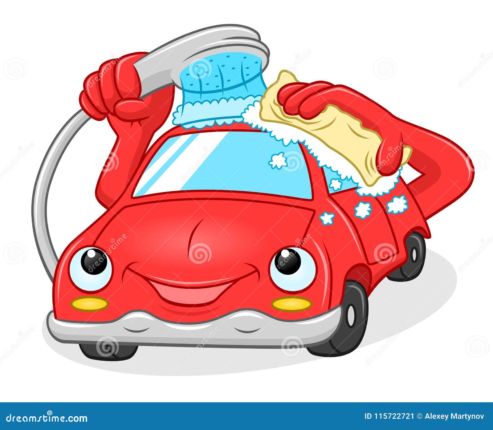 Cartoon car washes stock vector. Illustration of vector 115722721
