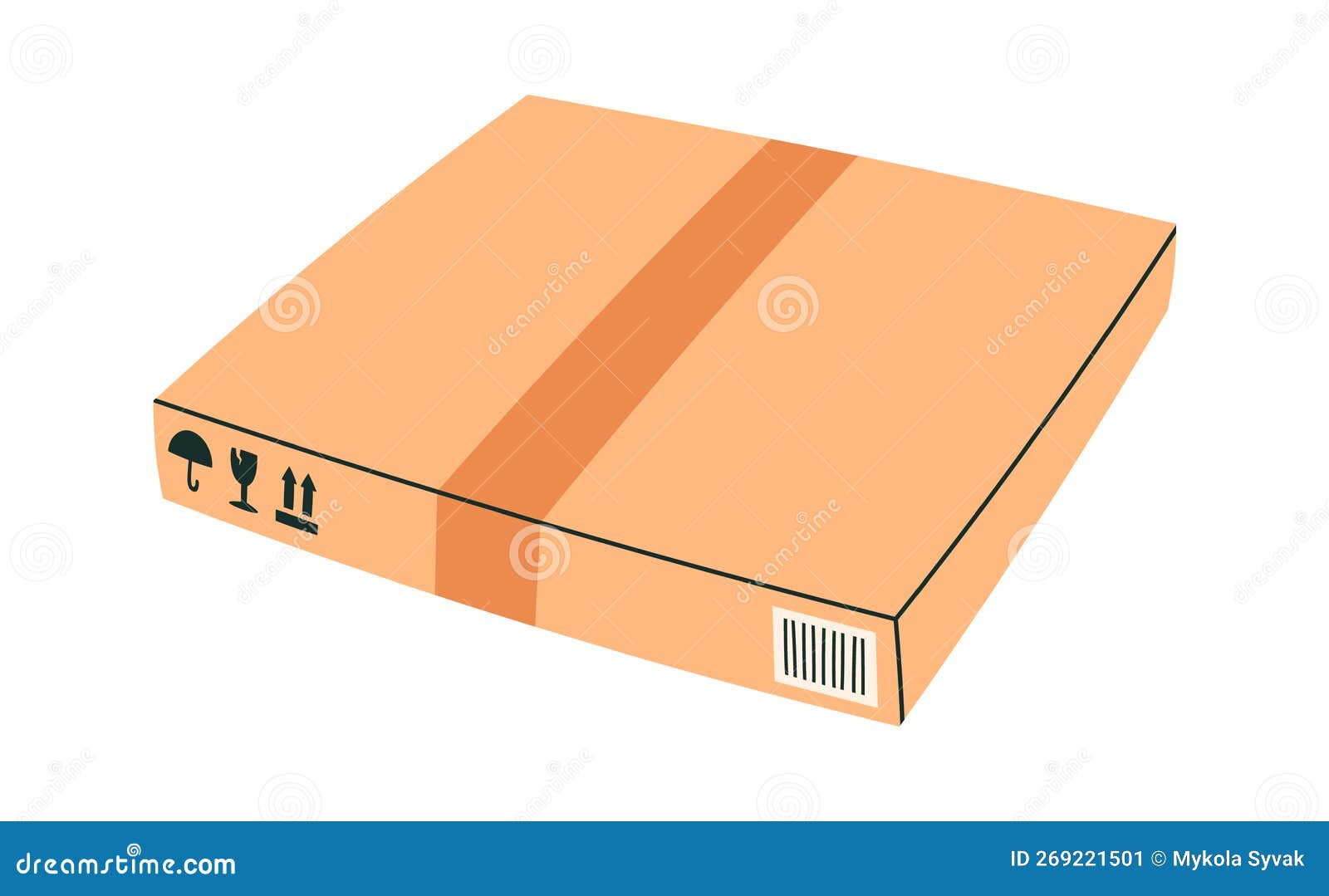 Cartoon Of Cardboard Boxes On Conveyor Belts Vector Illustration