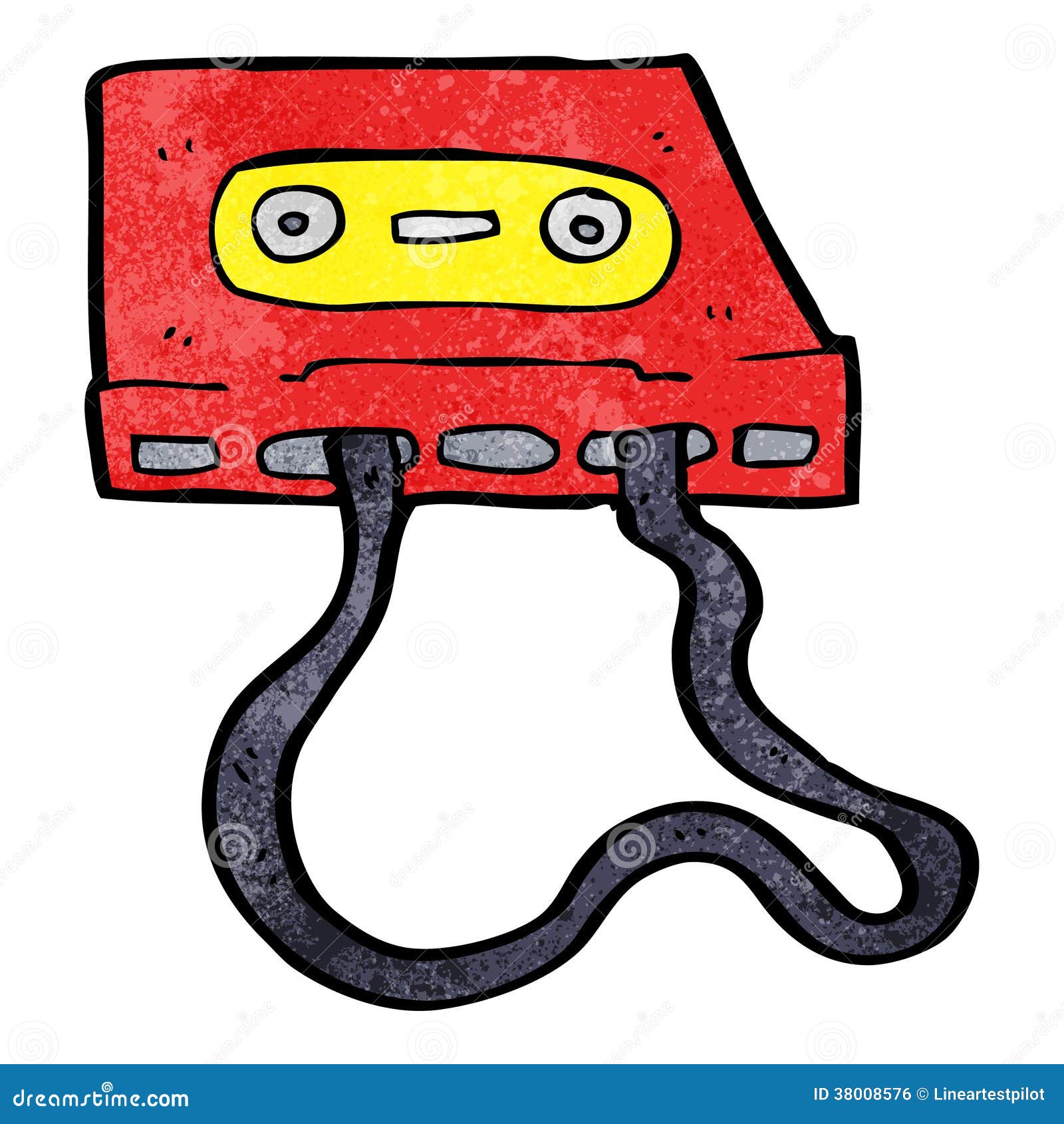 Cartoon cassette tape stock vector. Illustration of cartoon 38008576