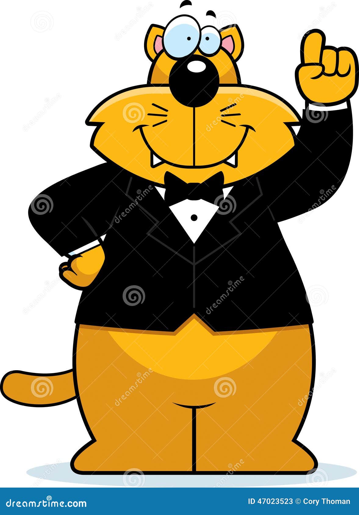 Cartoon Cat Tuxedo stock vector. Illustration of happy - 47023523
