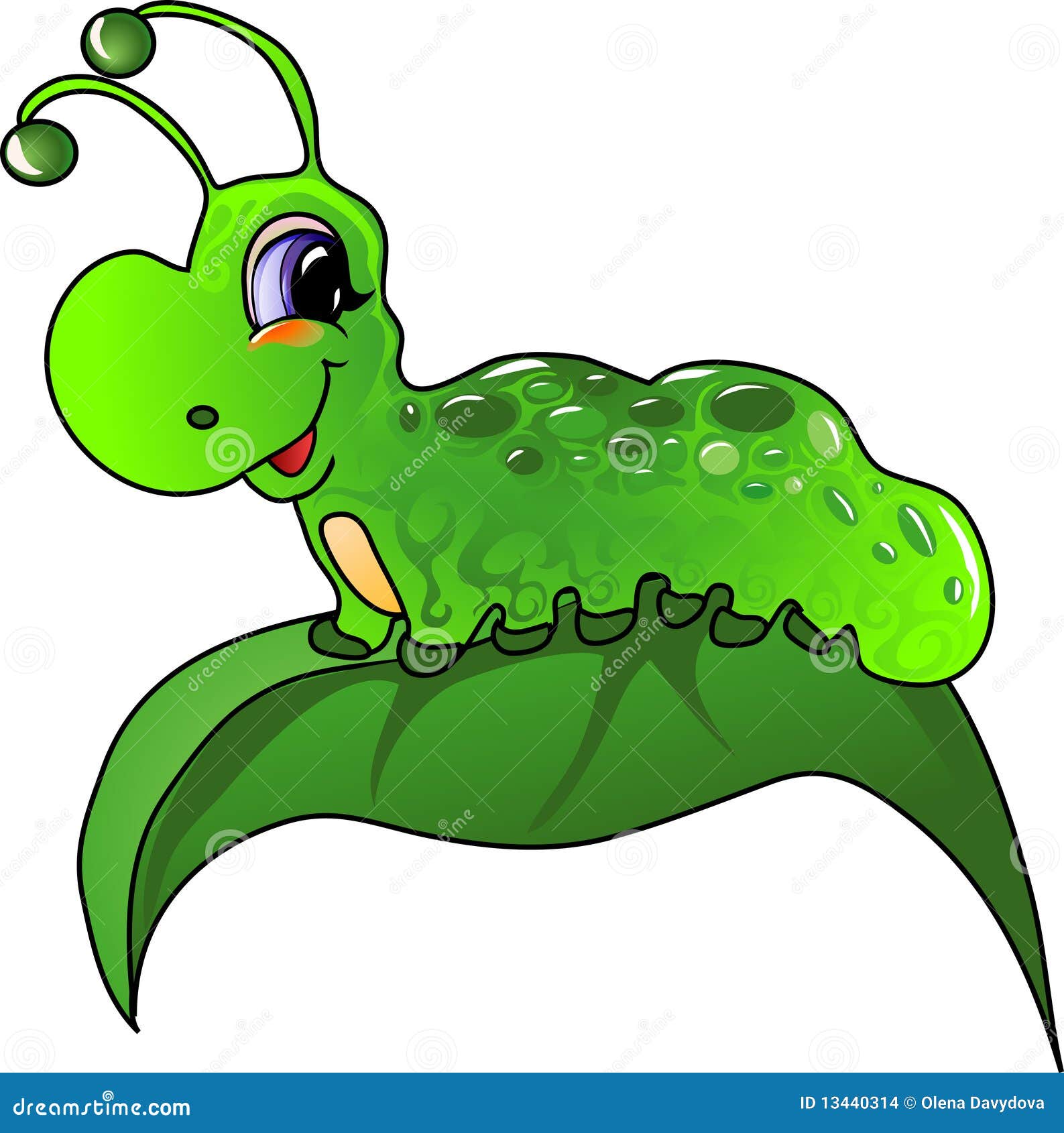 Cartoon caterpillar stock illustration. Image of green - 13440314