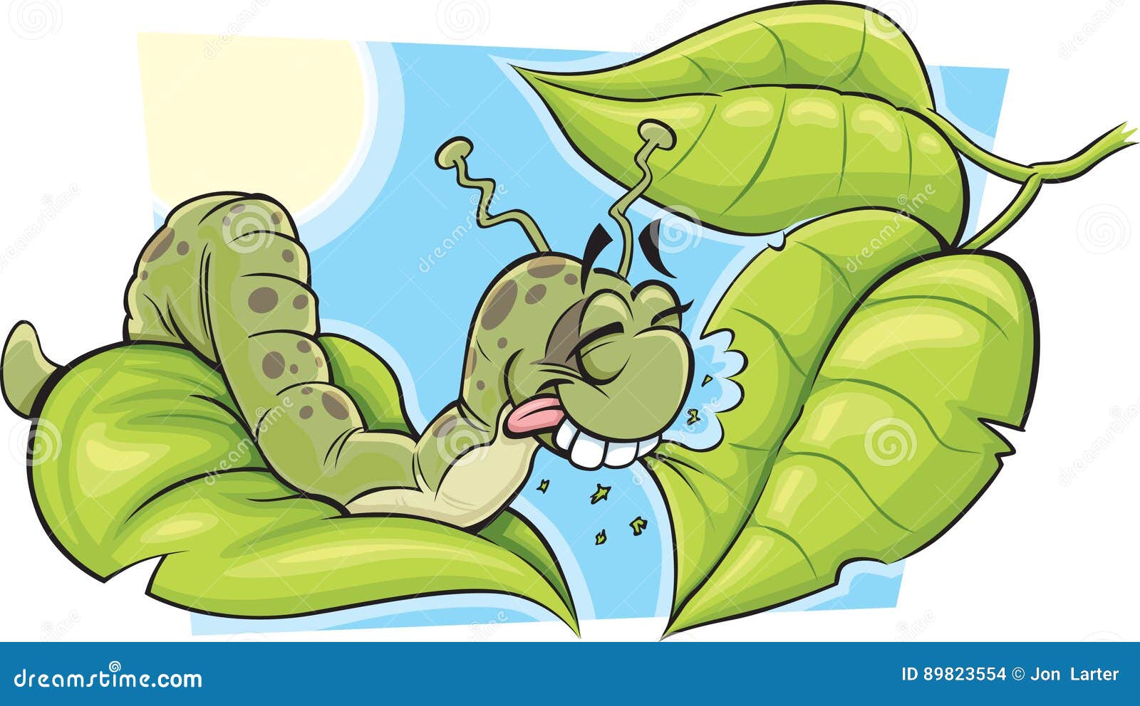 Munching Caterpillar Mascot Stock Illustration by ©lenmdp #58949045