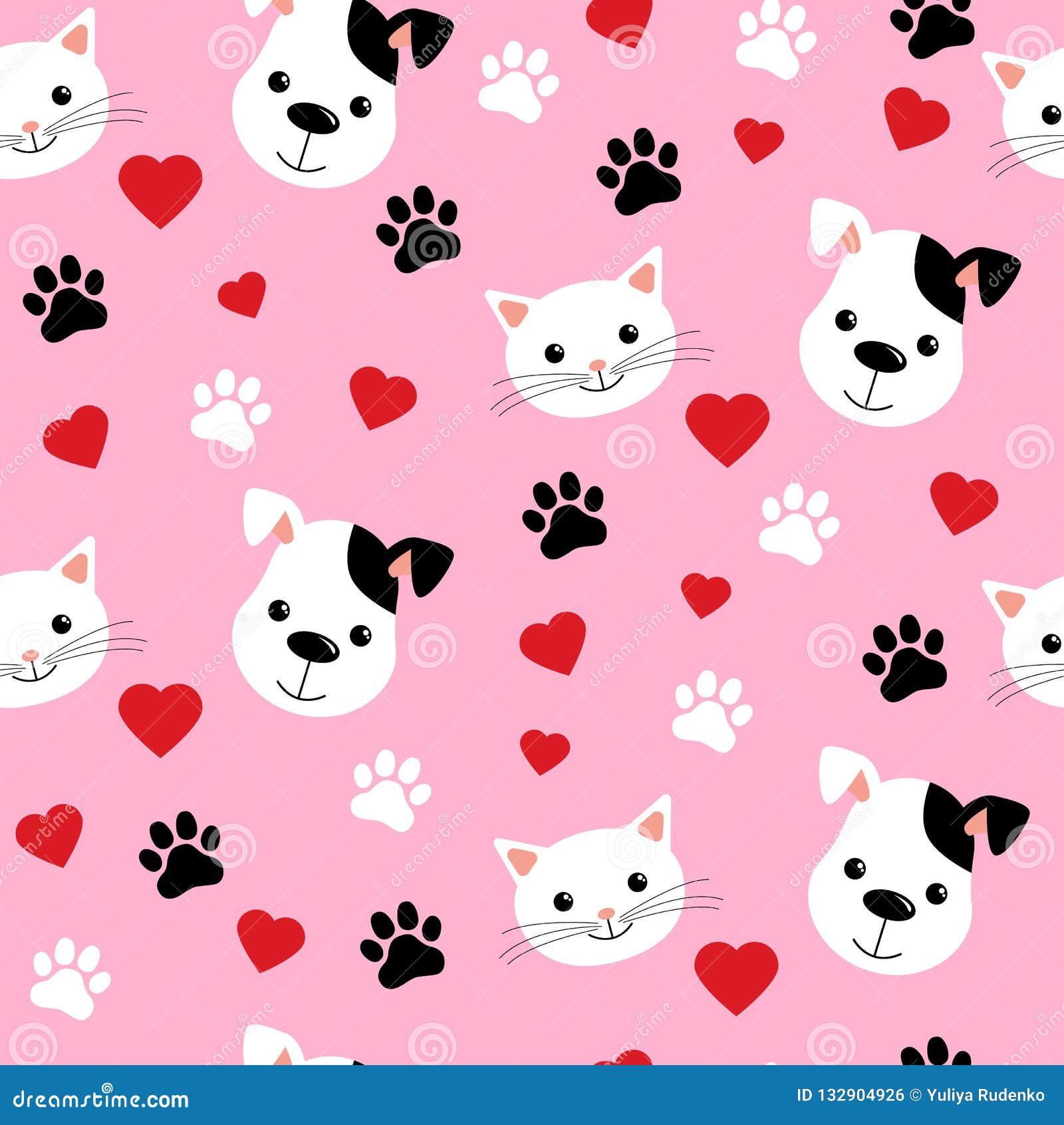 Cartoon Cats and Dogs Seamless Pattern Showing Cute Cat and Dog for Pets Friendship or Wallpaper Design Stock Vector - Illustration of animal, happy: 132904926 Cartoon Cats and Dogs Seamless Pattern Showing Cute Cat and Dog for Pets Friendship or Wallpaper Design Stock Vector - Illustration of animal, happy: 132904926