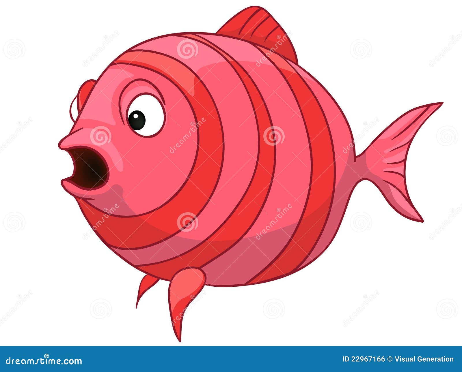 Cartoon Character Fish stock vector. Illustration of happy - 22967166