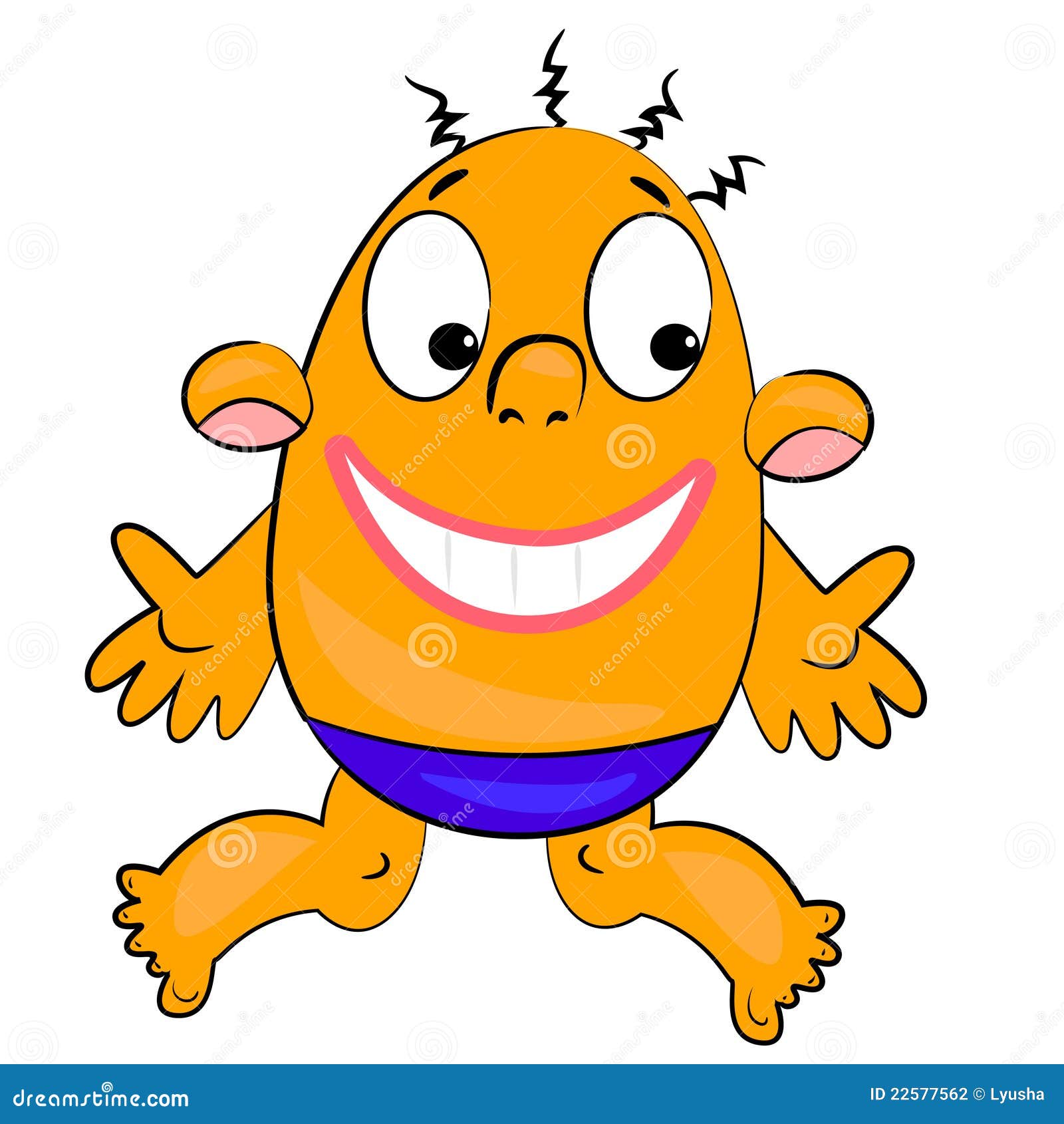 Cartoon Character With Funny Face Image Stock Photography Image