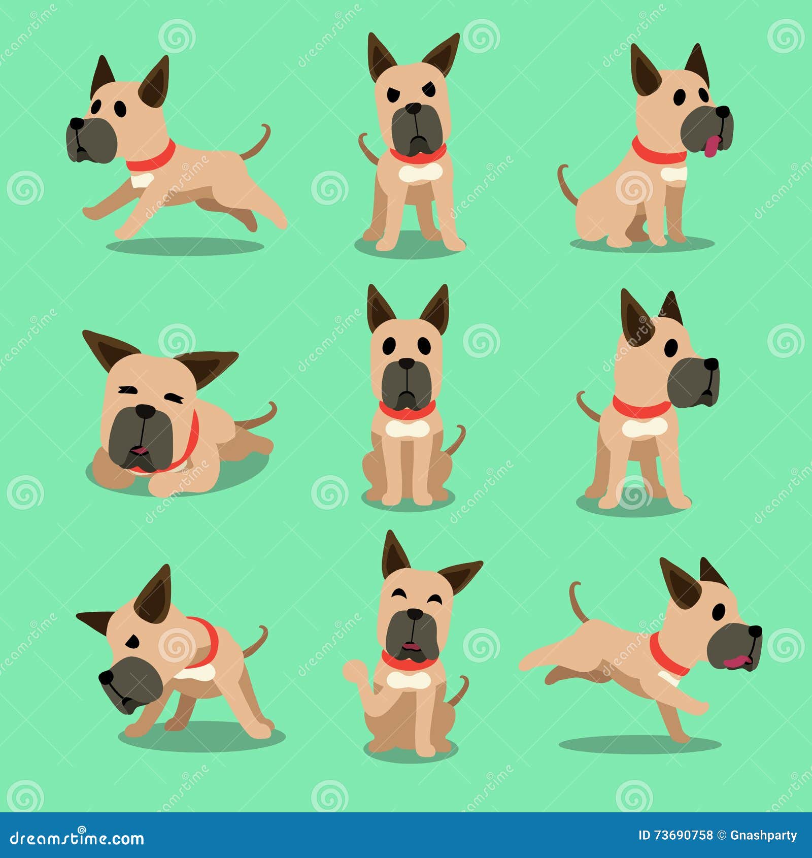 Cartoon Character Great Dane Dog Poses Stock Vector - Illustration of collection, cute: 73690758 Cartoon Character Great Dane Dog Poses Stock Vector - Illustration of collection, cute: 73690758