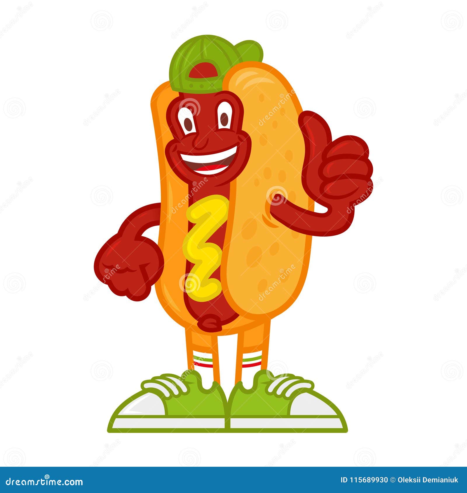 Cartoon character hot dog stock vector. Illustration of cooking - 115689930 Cartoon character hot dog stock vector. Illustration of cooking - 115689930