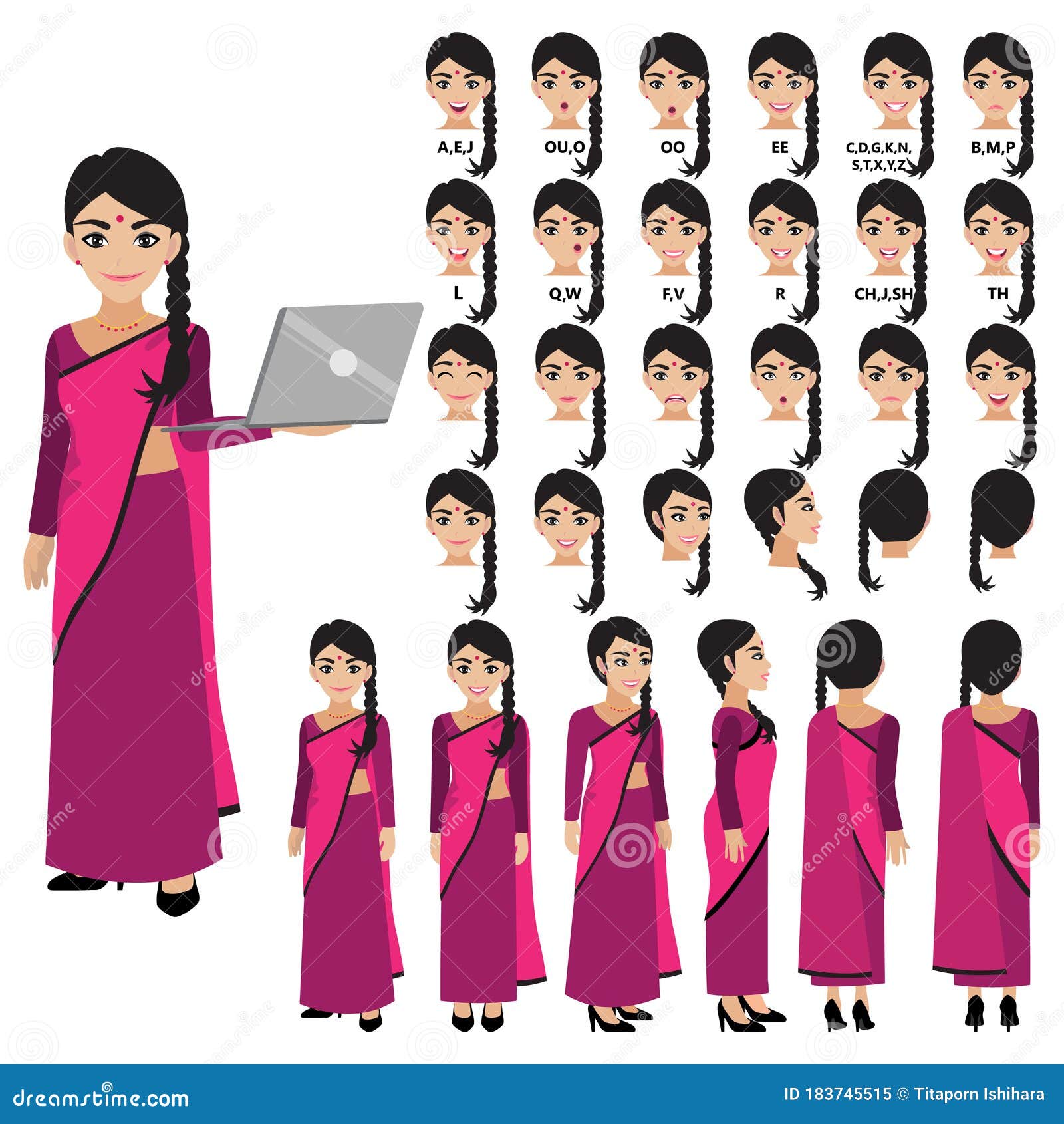 Indian Woman Stock Illustrations – 31,159 Indian Woman Stock Illustrations,  Vectors & Clipart - Dreamstime
