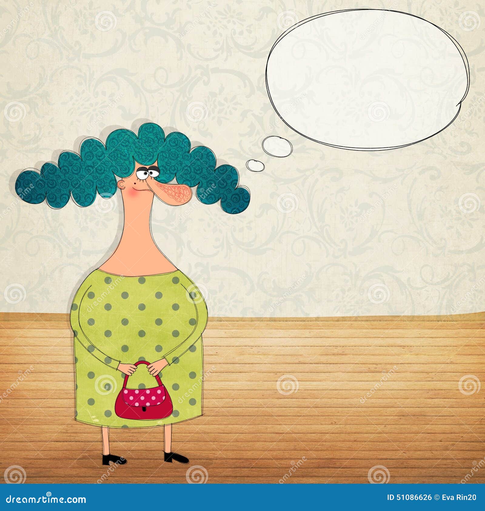 Cartoon Character with Speech Bubble Stock Illustration - Illustration ...