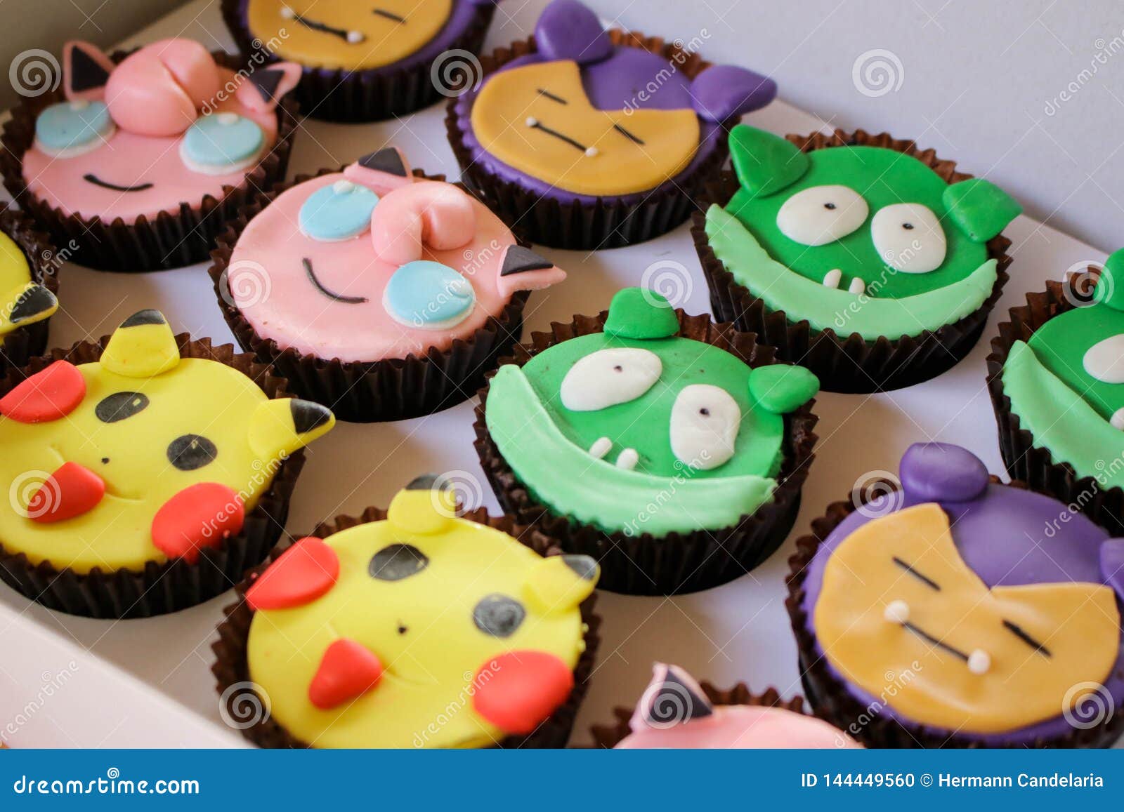 Cartoon Character Theme Birthday Cake Stock Photo - Image of greenfield