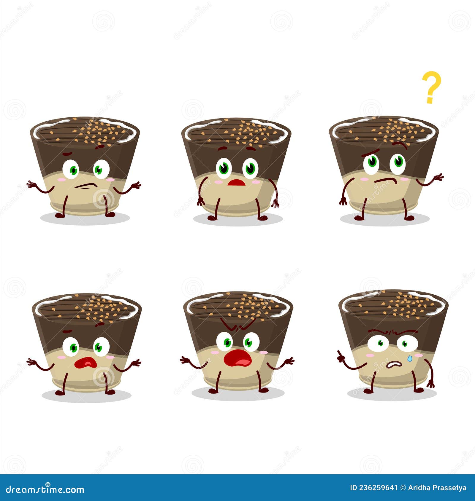 Cartoon Character of Truffle Chocolate Milk Candy with What Expression