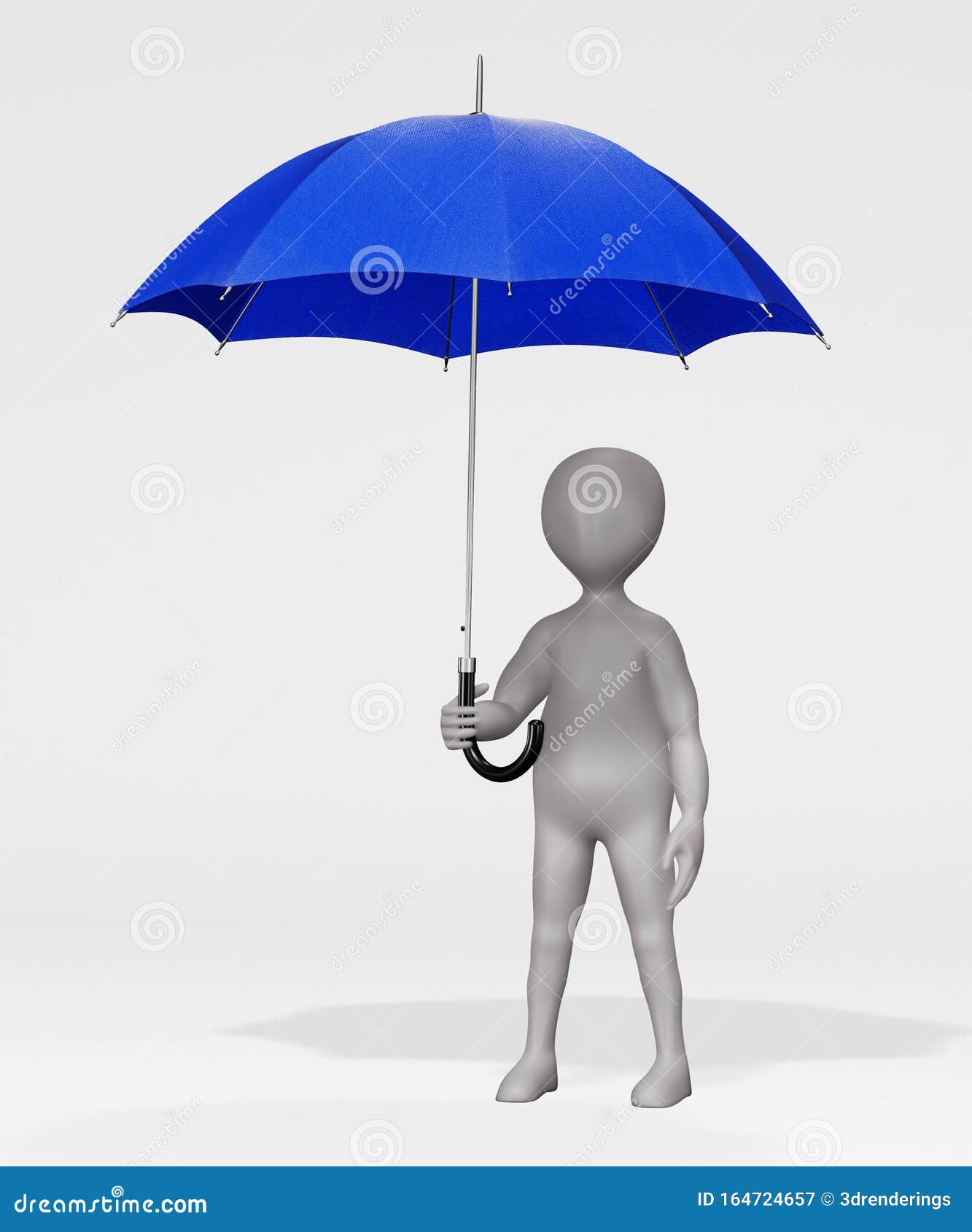 Cartoon Character with Umbrella Stock Illustratie Illustration of