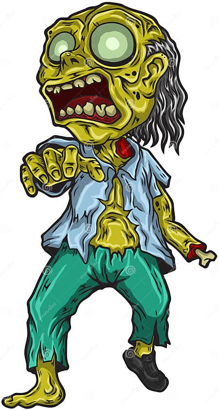 Cartoon Character Zombies Vector Clip Art Illustration. Stock Vector ...