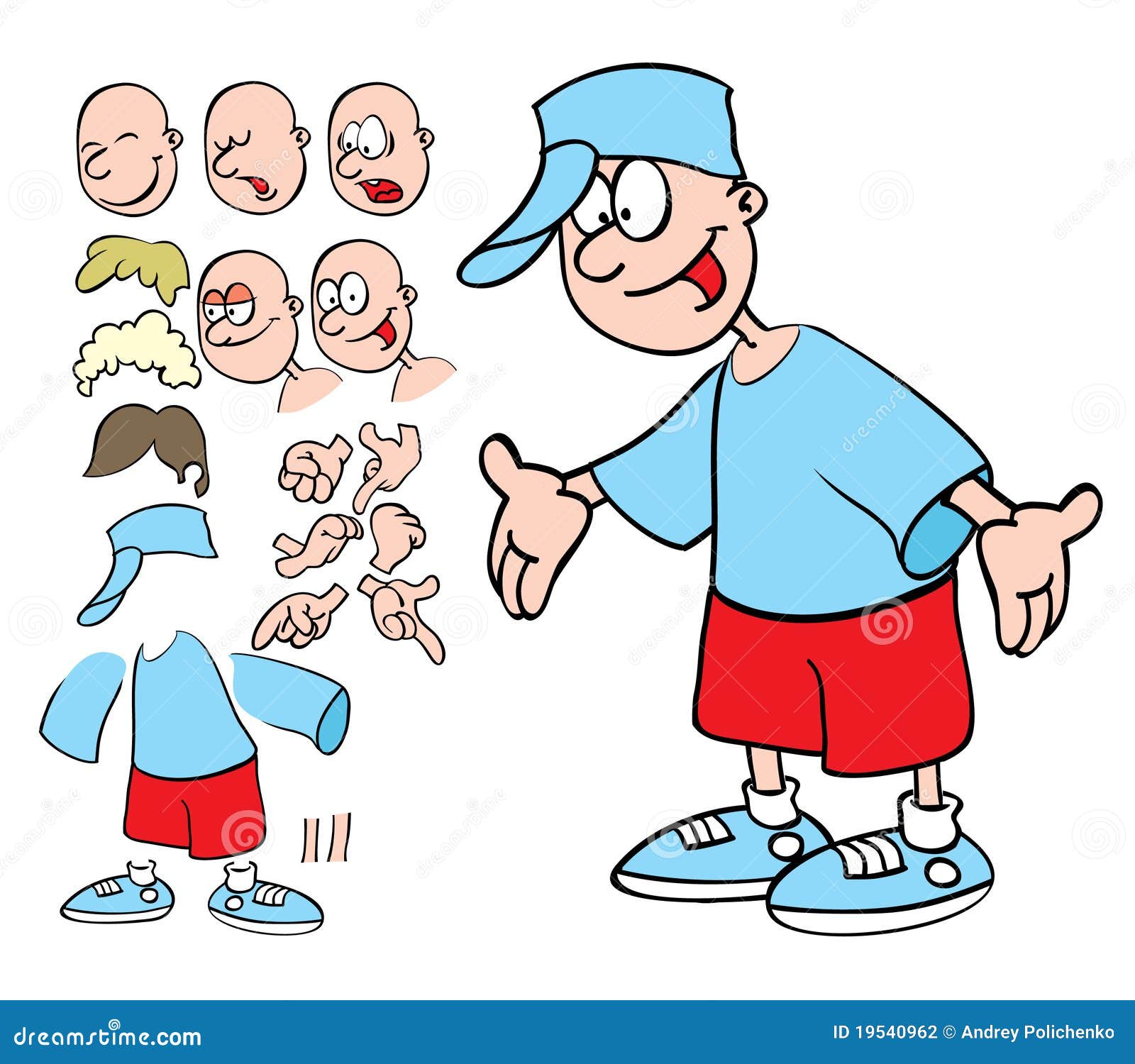 Cartoon characters stock vector. Illustration of cheerful - 19540962