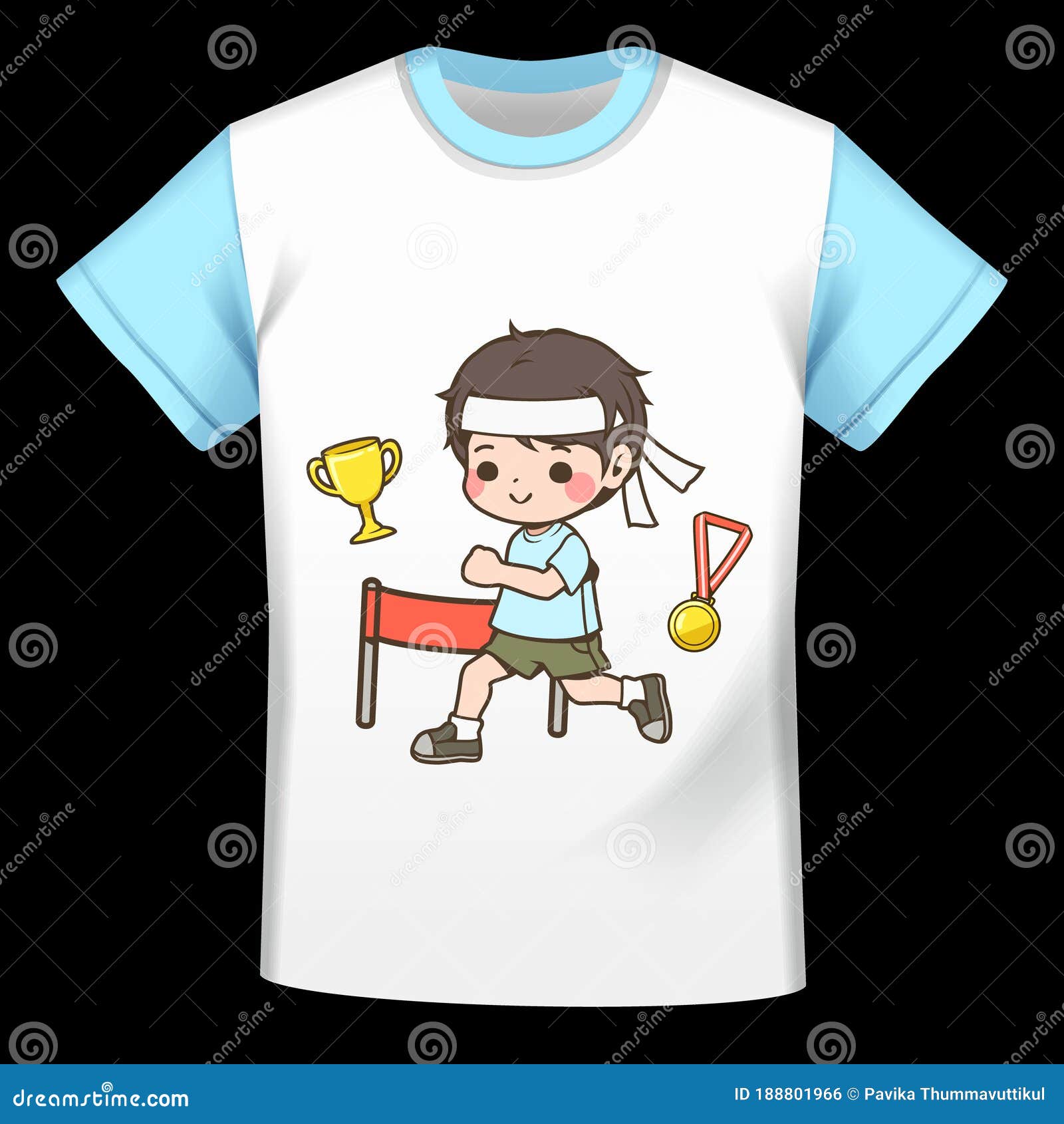 Cartoon Characters, Runners, Boys on T-shirts Vector Illustration Stock  Vector - Illustration of characters, mockup: 188801966