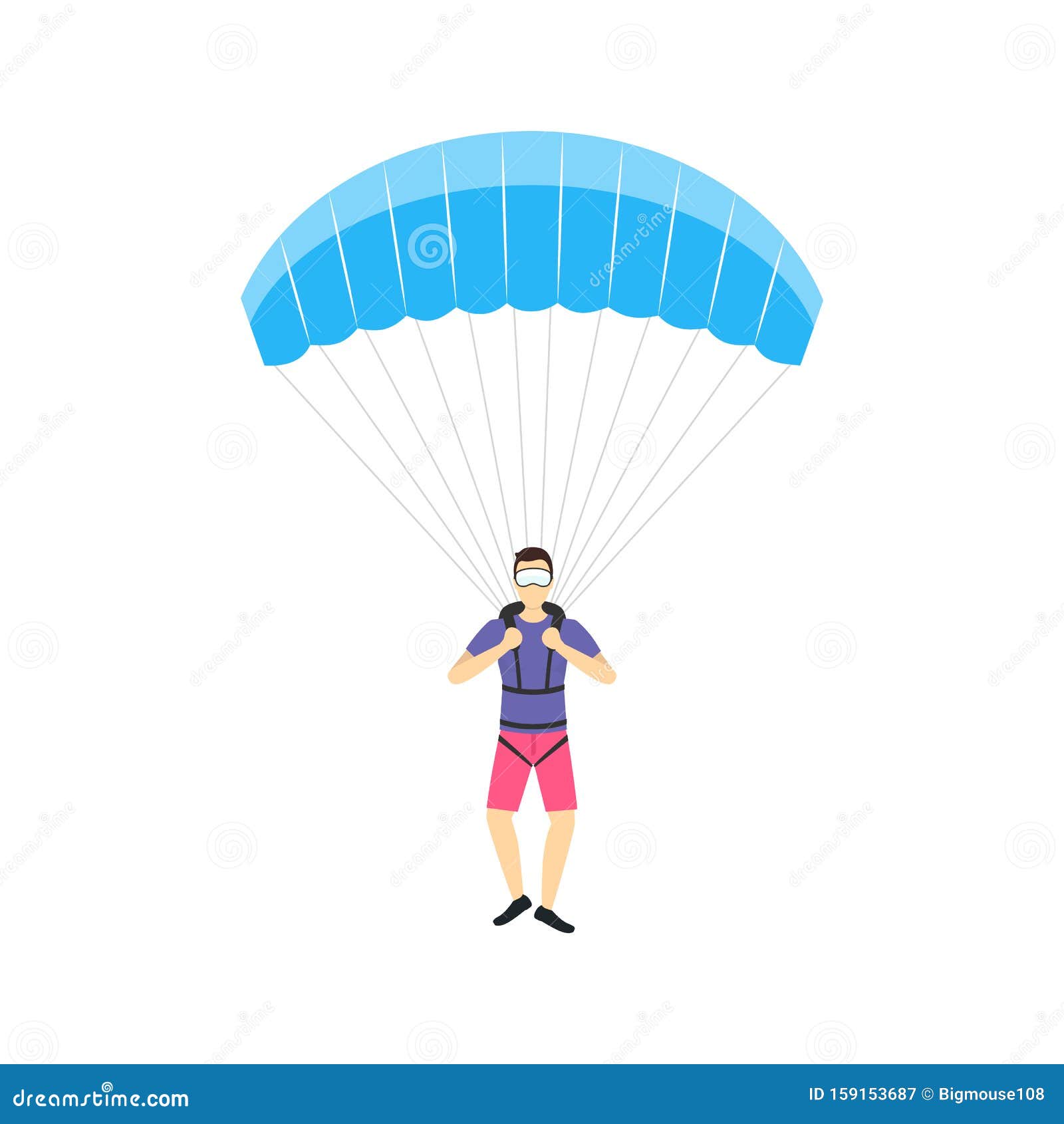 Skydiving Characters Skydiver Free Jumping And Sky Flying Extreme