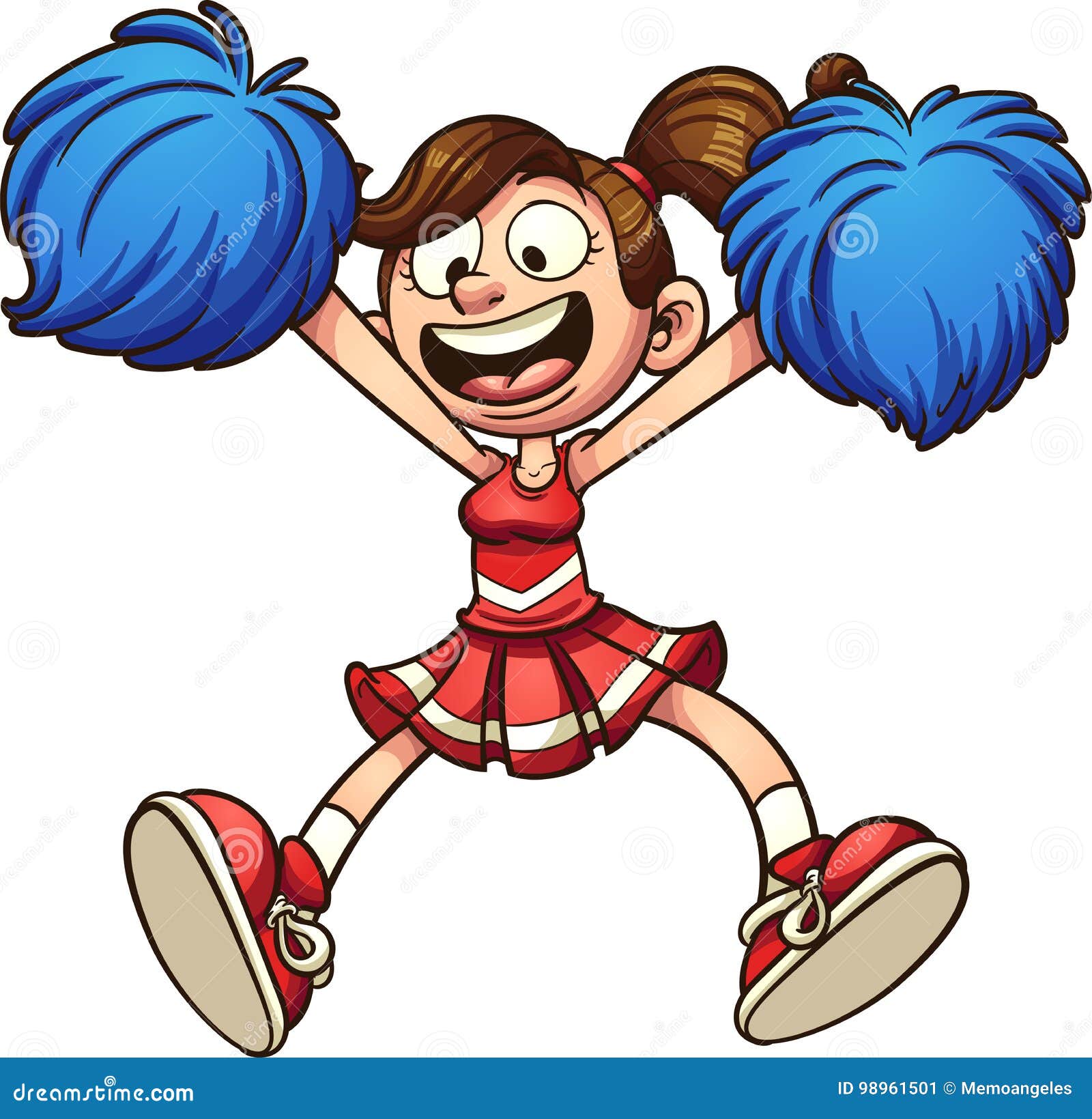 Cartoon Cheerleader Stock Vector Illustration Of Vector 98961501