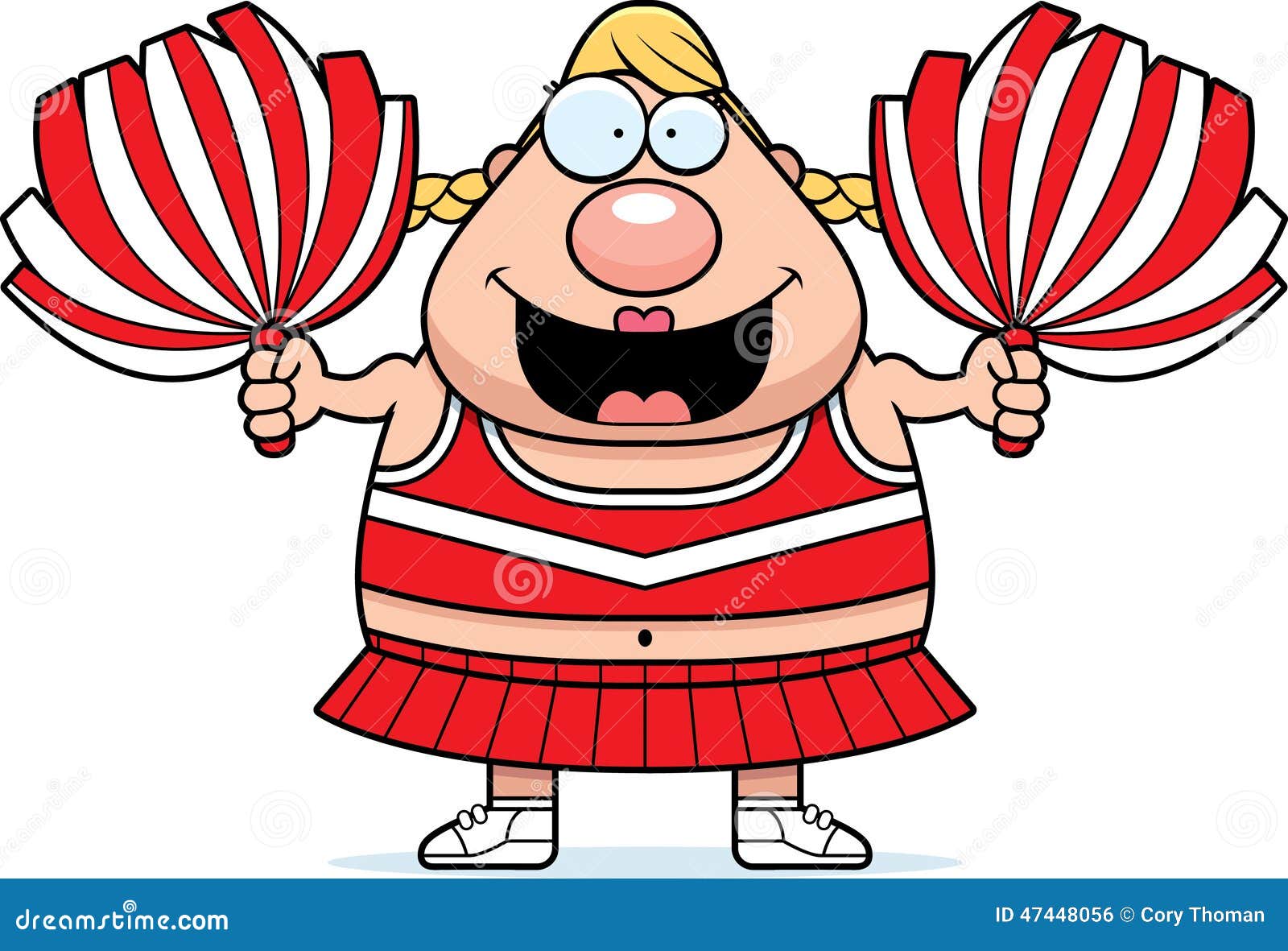 Våbenstilstand midler Reklame Cartoon Cheerleader Pompoms Stock Vector - Illustration of happy, clip:  47448056