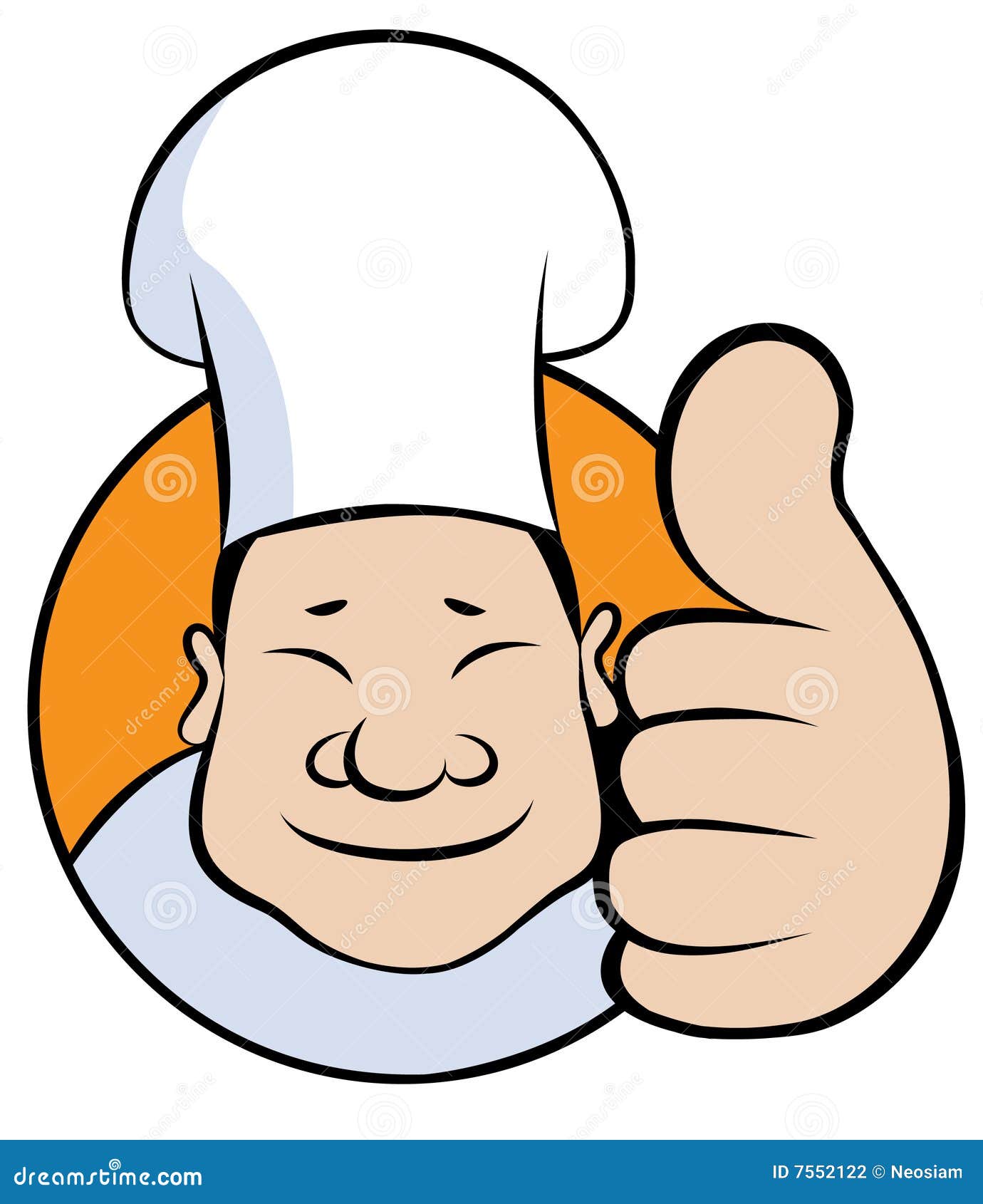 Cartoon Chef Logo Stock Vector Illustration Of Cook Hungry 7552122
