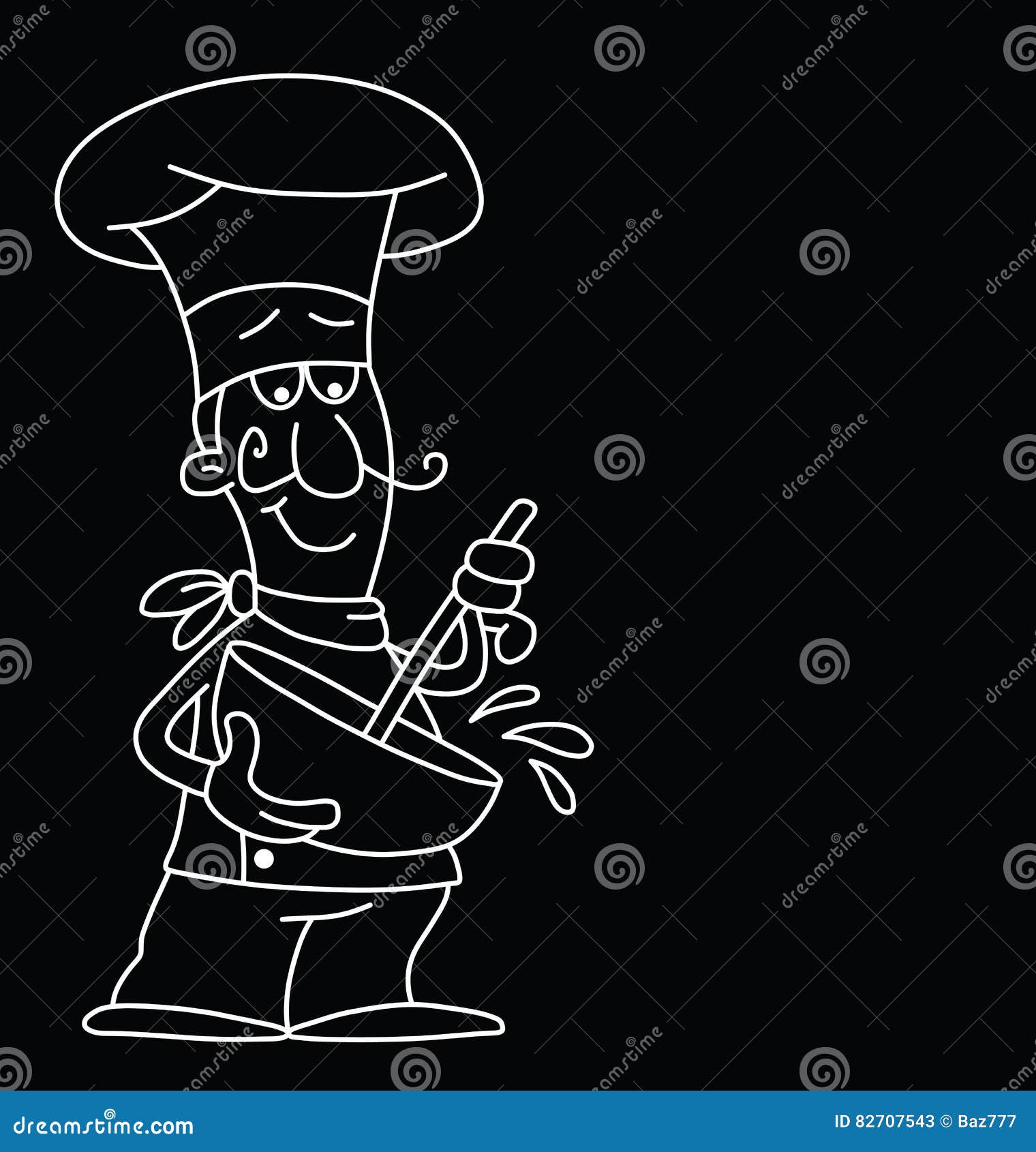 Cartoon Chef stock vector. Illustration of baking, artwork - 82707543