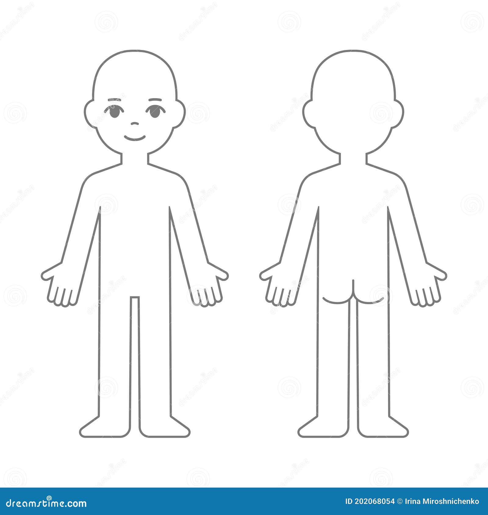 Child body template stock vector. Illustration of body - 202068054
