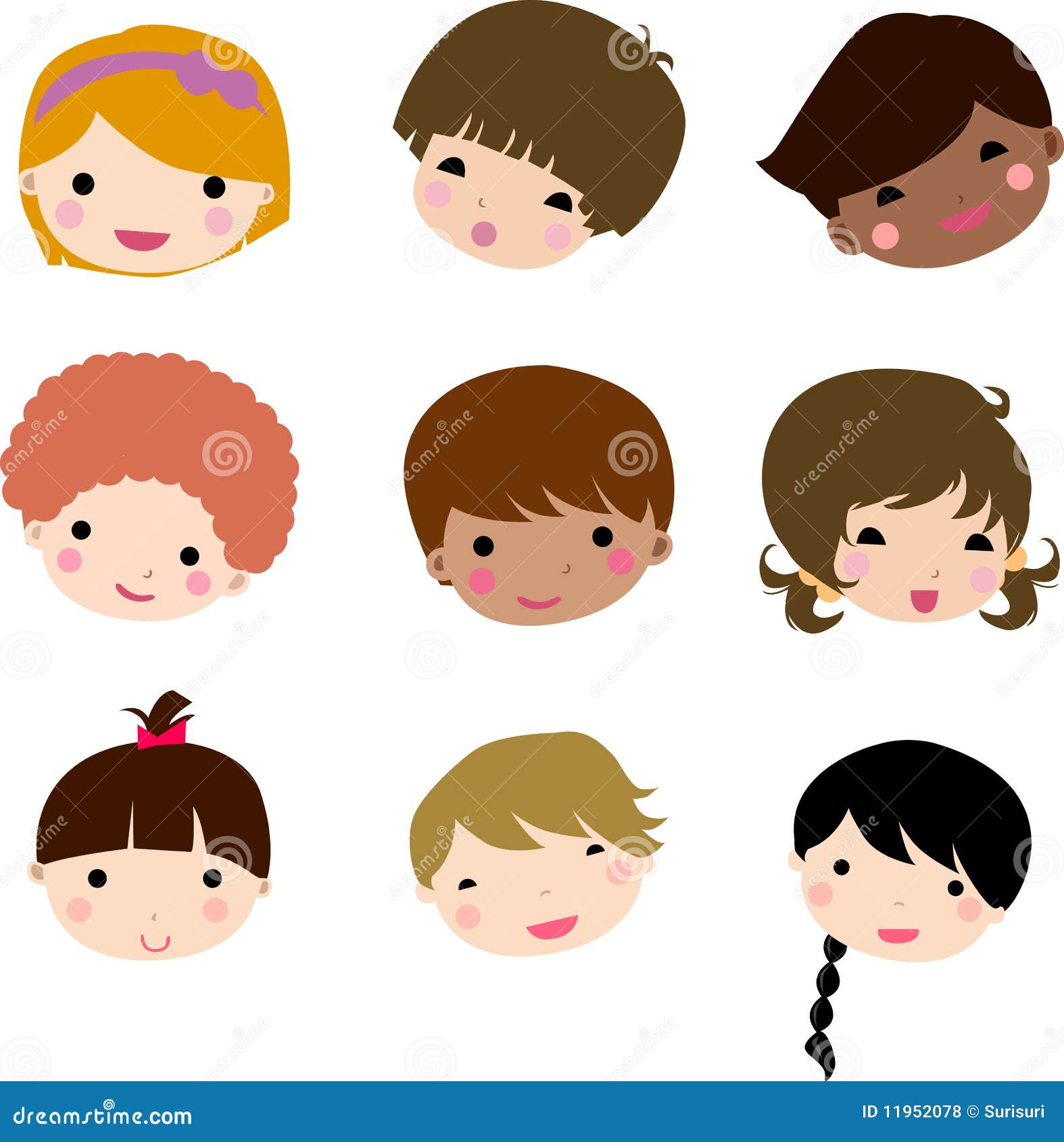 Cartoon children face stock vector. Illustration of artistic - 11952078 Cartoon children face stock vector. Illustration of artistic - 11952078