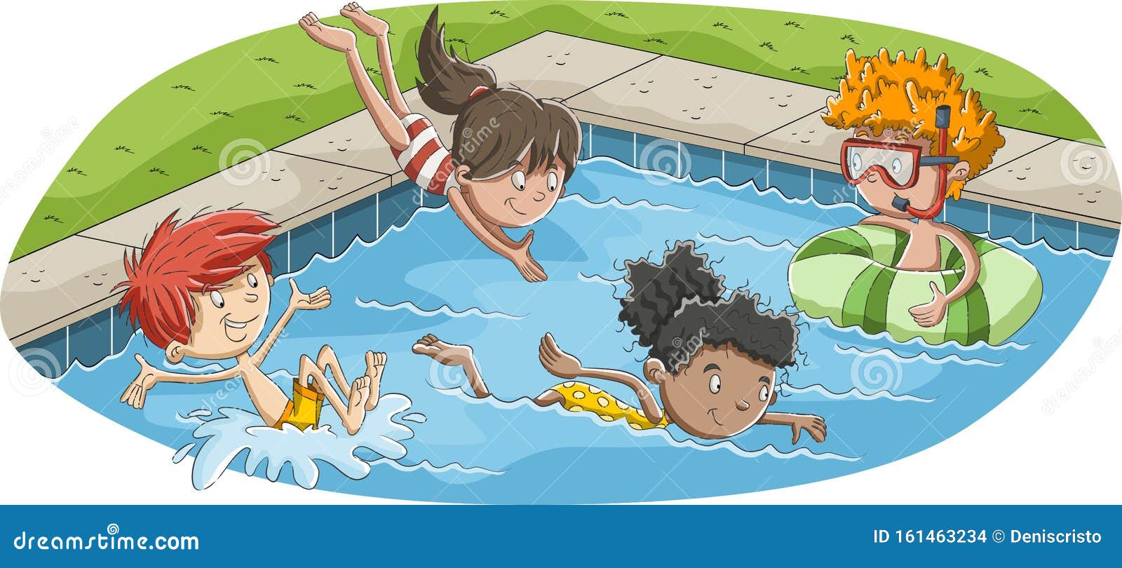 Summer Pool Cartoon