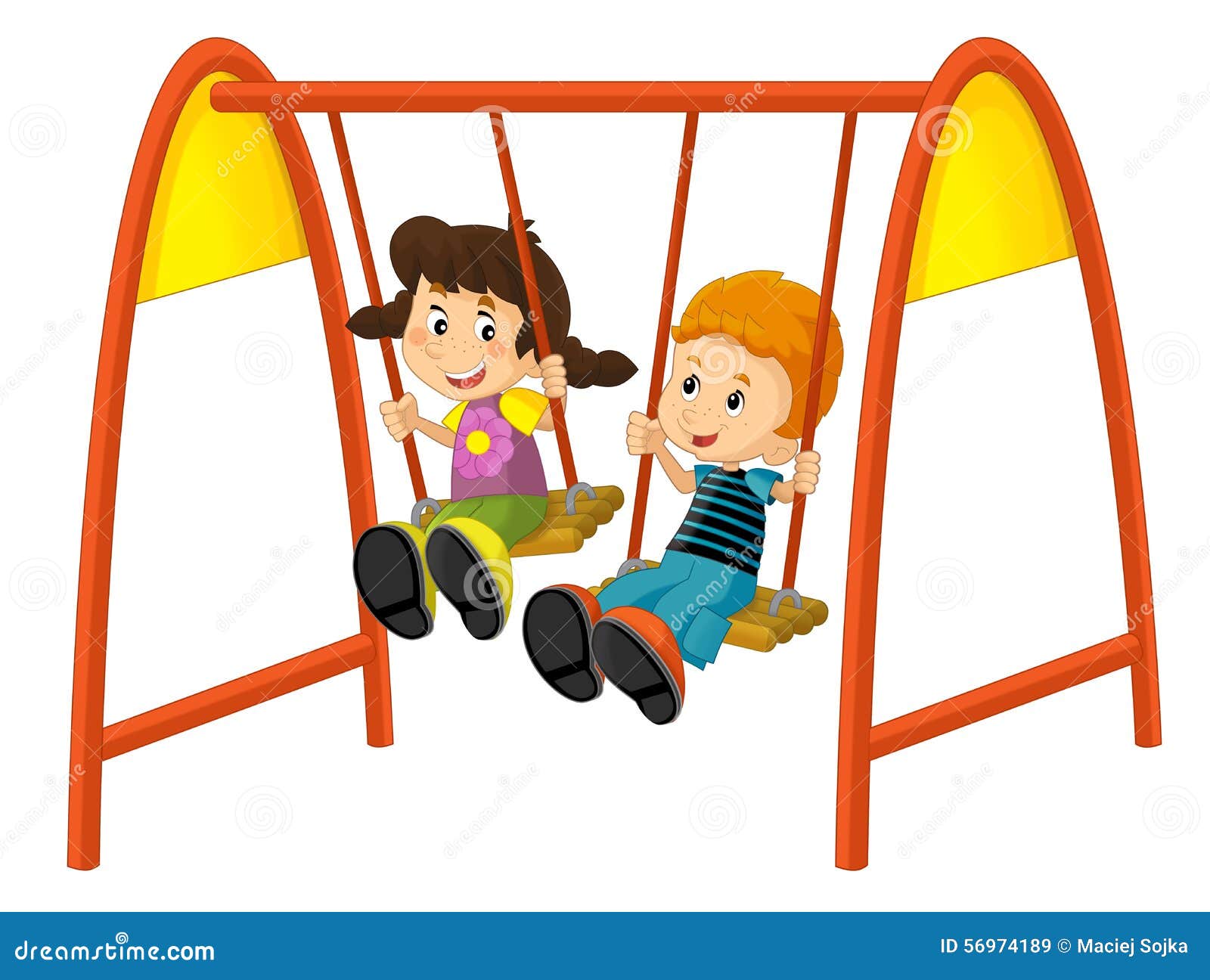 Cartoon Children on the Swing Stock Illustration - Illustration of girl, pair: 56974189 Cartoon Children on the Swing Stock Illustration - Illustration of girl, pair: 56974189