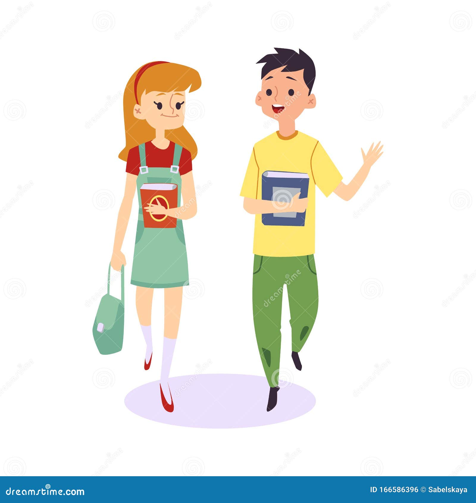 Cartoon Children Walking and Talking Together - Cute Girl and Boy Holding Books Stock Vector - Illustration of cute, cartoon: 166586396 Cartoon Children Walking and Talking Together - Cute Girl and Boy Holding Books Stock Vector - Illustration of cute, cartoon: 166586396