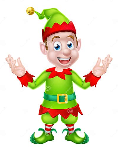Cartoon Christmas Elf stock vector. Illustration of festive - 56845363