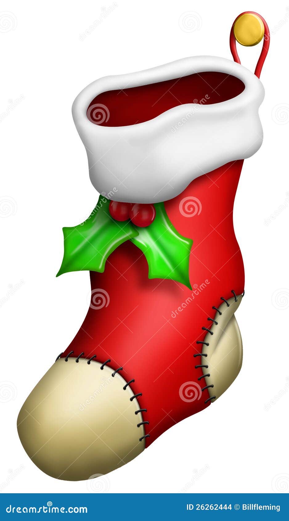 Cartoon Christmas Stocking stock illustration. Illustration of seasonal ...