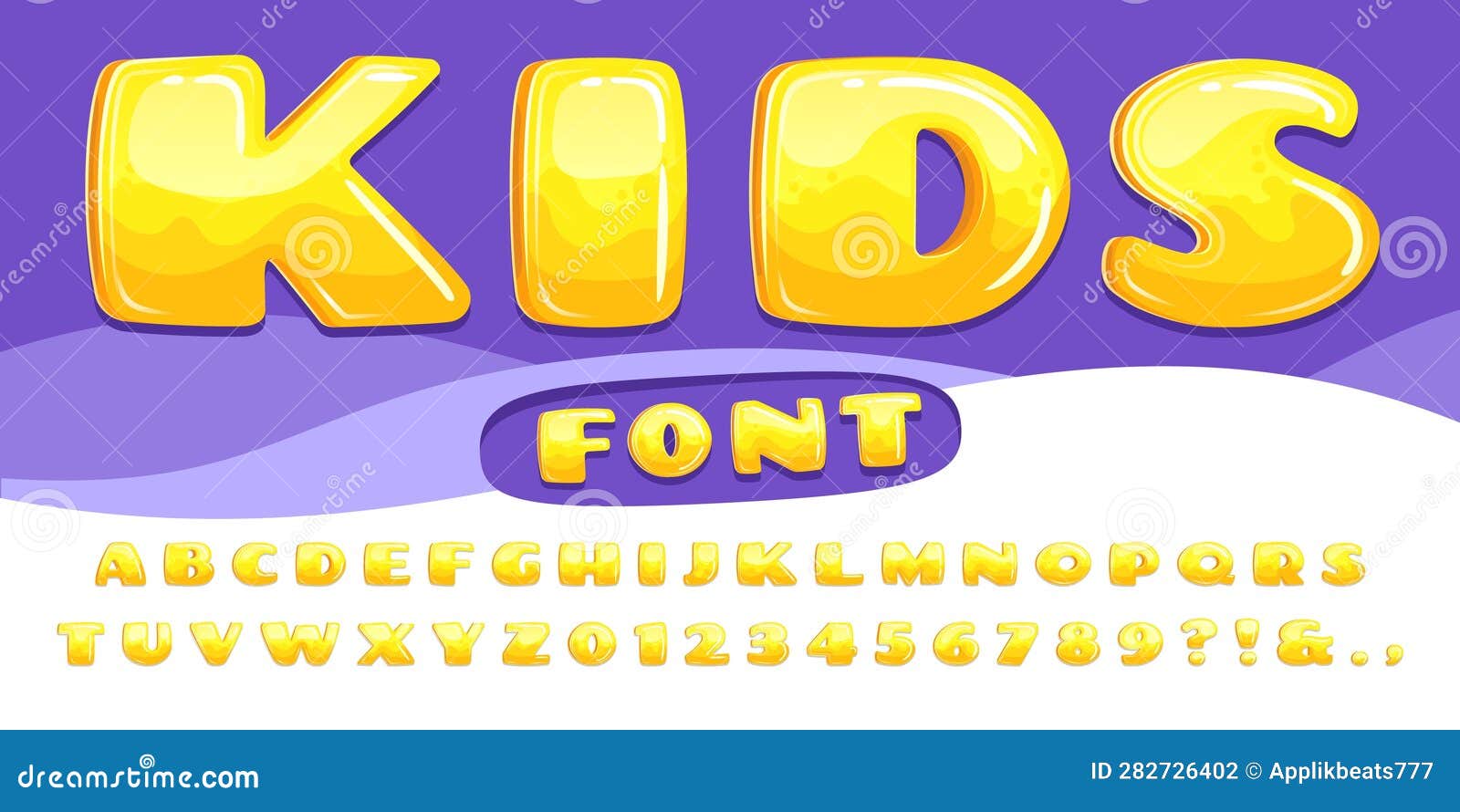 Cartoon Chubby Font. Kids Game Alphabet, Child Cartoons Bubble ...