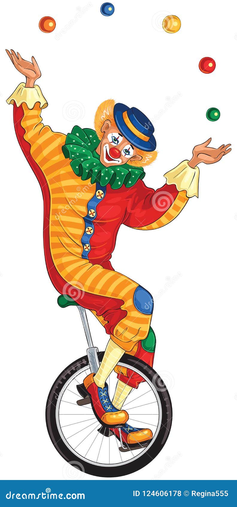 Cartoon Circus Clown Juggling Balls On Unicycle Stock Vector Illustration Of Child Graphic Cartoon Circus Clown Juggling Balls On Unicycle Stock Vector Illustration Of Child Graphic
