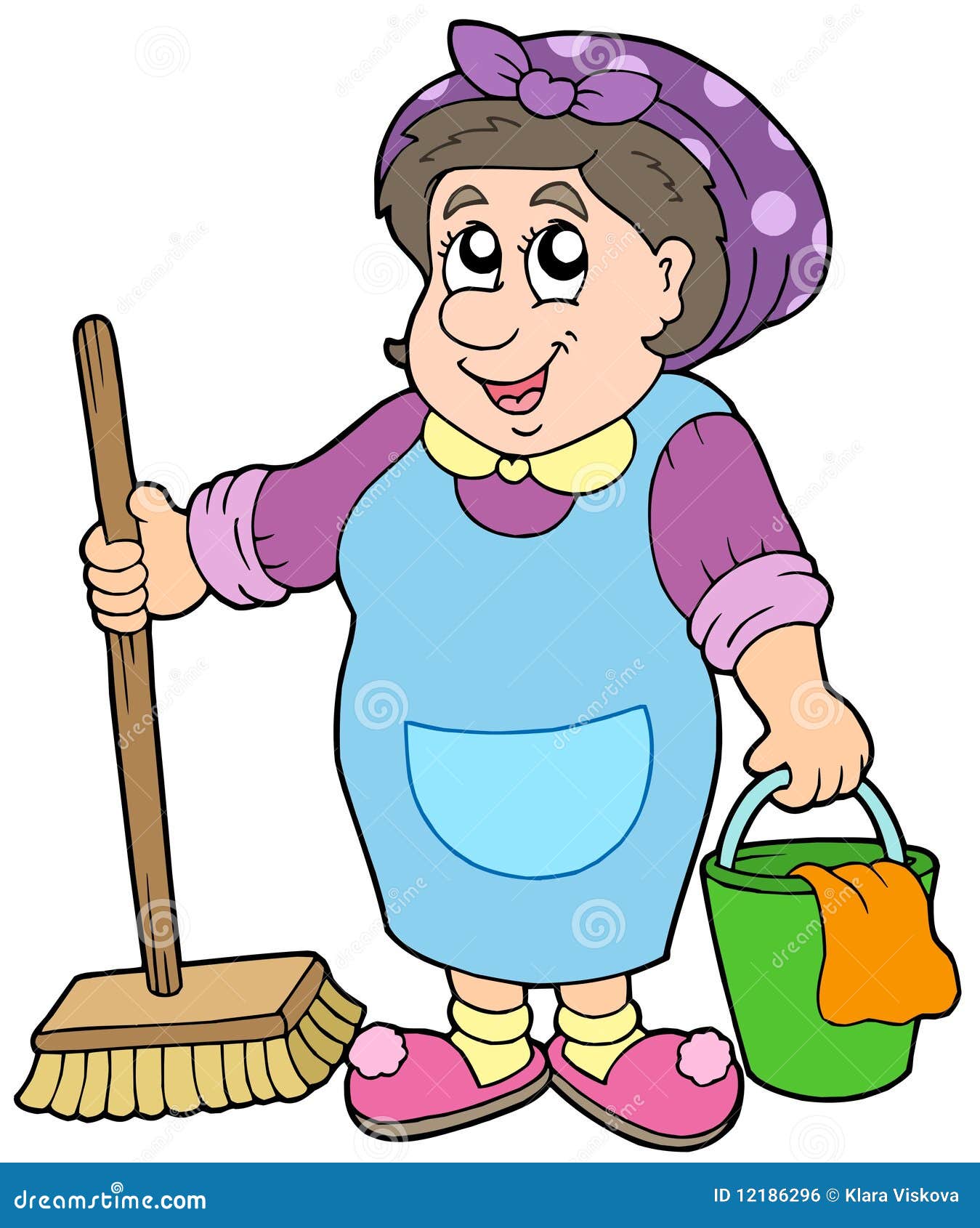 man cleaning house clipart cartoon